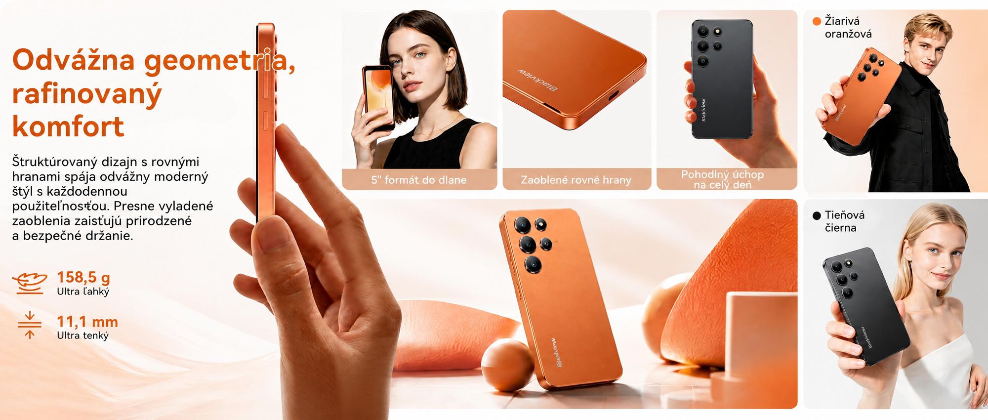 Blackview OSCAL Tiger 12 Android mobilný telefón bez zmluvy, 6,78" smartfón 8GB+128GB (rozšíriteľný), 64MP fotoaparát/5000 mAh/4G dual SIM/odtlačok prsta, sivá