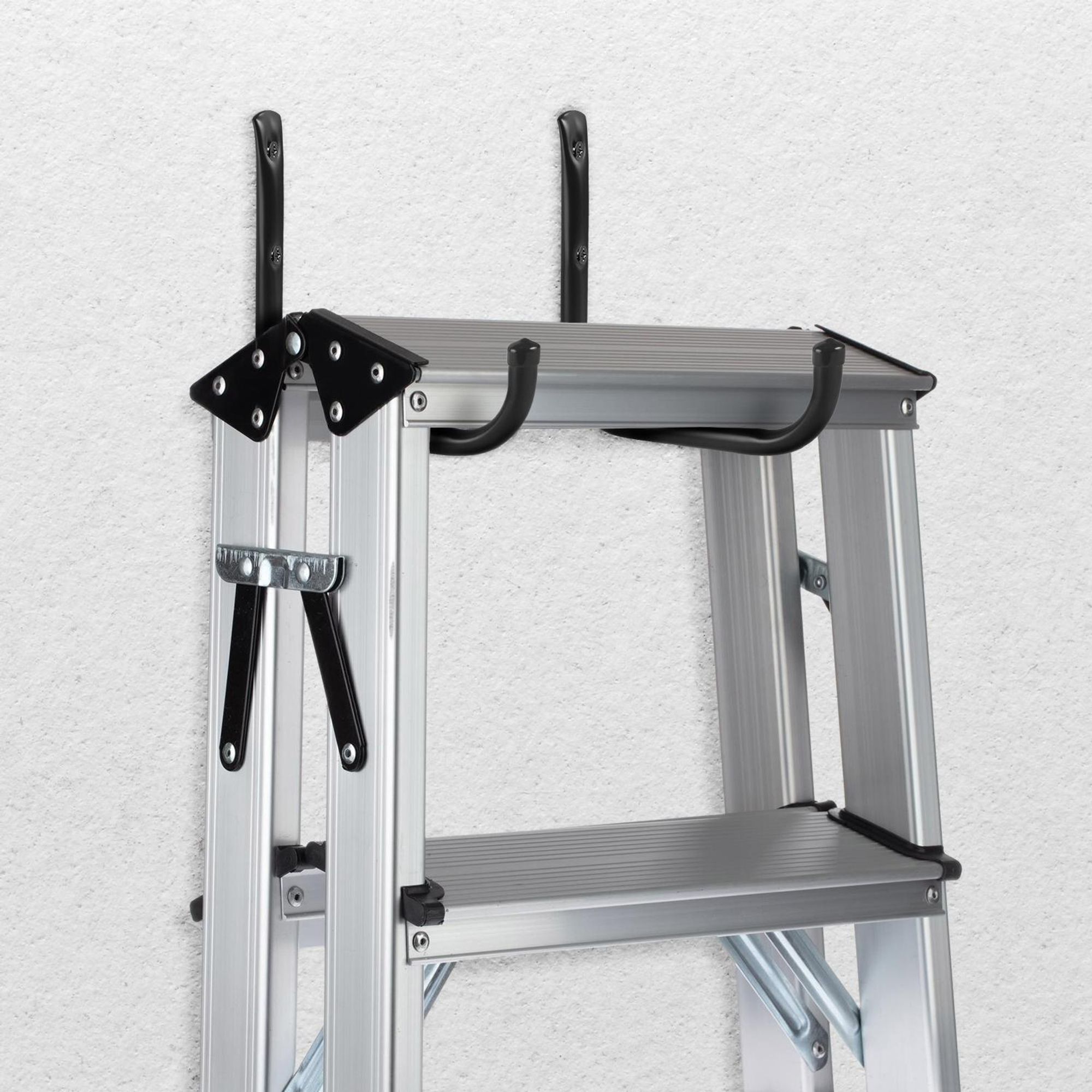 4er-Set Maclean-Wandhalterungen für Reifen Räder Leitern Fahrräder aus Stahl max. Belastbarkeit 22 kg/Halterung MC-487