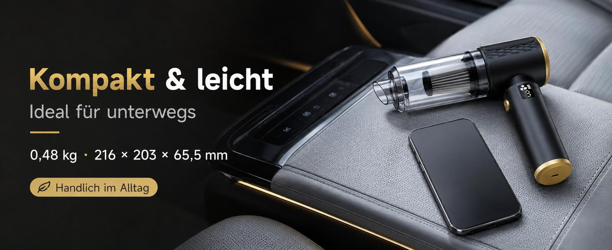4-In-1 Handstaubsauger, 20000PA Akku-Handstaubsauger, LED kabelloser Autostaubsauger,Staubsauger&Gebläse, Mini Staubsauger für Auto, Zuhause, Haustier