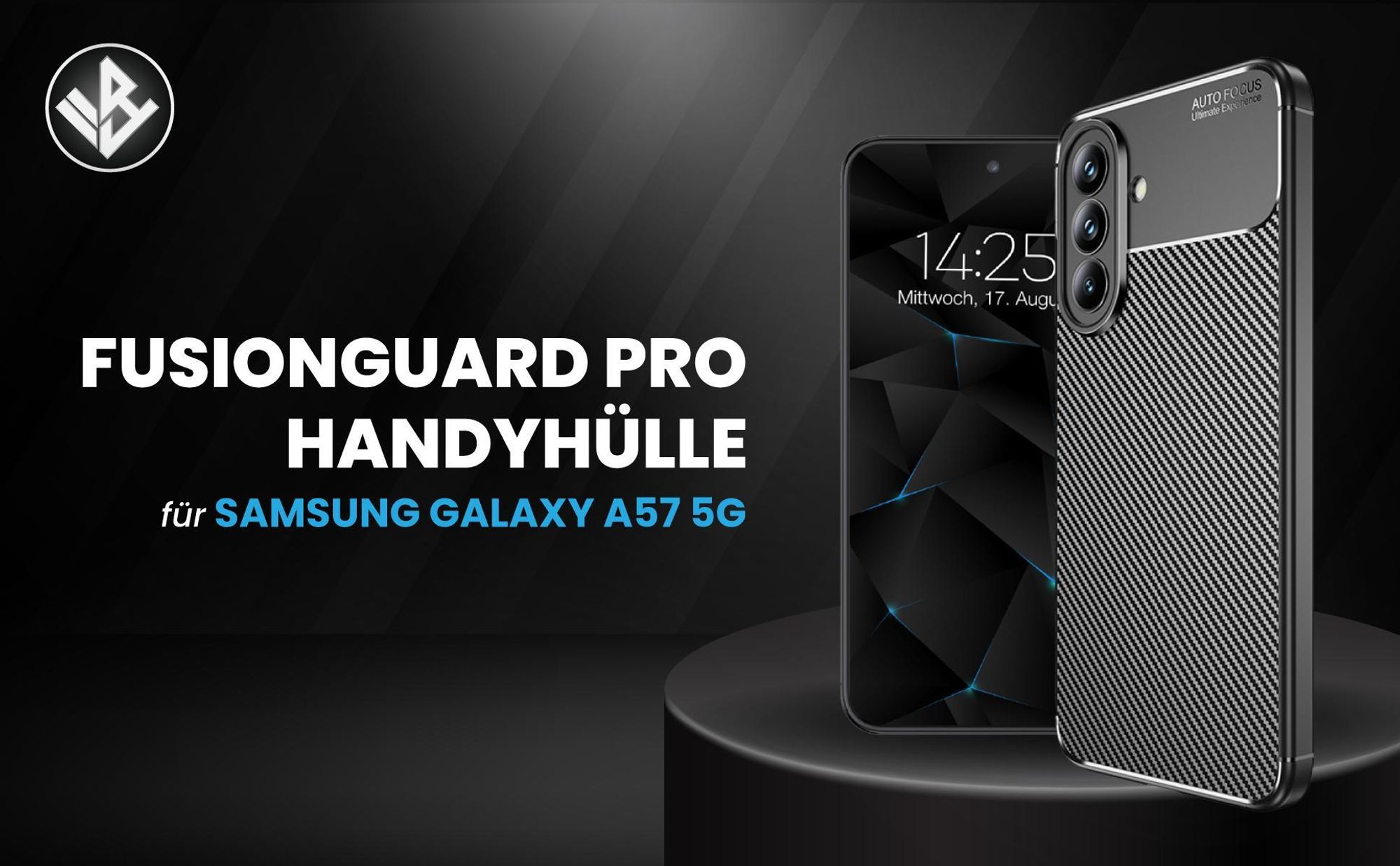 Schwarze ergonomische Schutzhülle für das Samsung Galaxy A57 5G