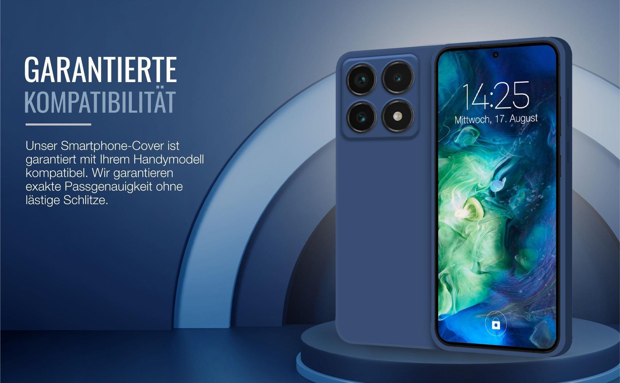 Exakt passgenaues Smartphone Backcover in Blau für Xiaomi 14T