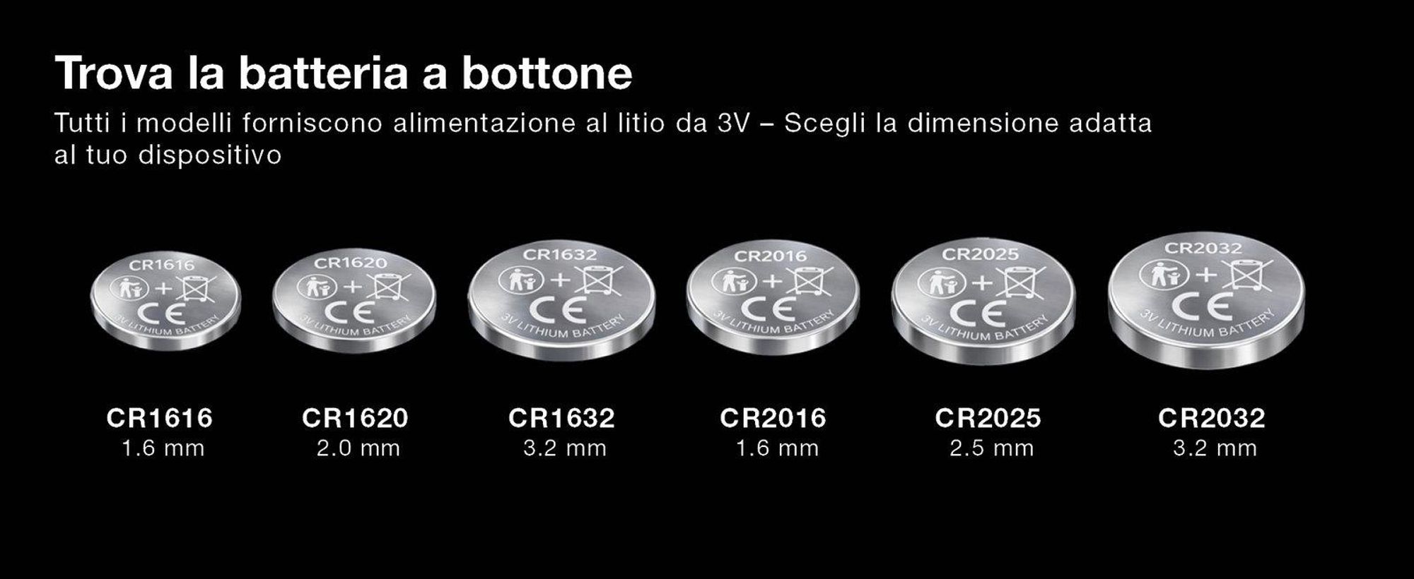 CELLONIC CR2032 Batteria a bottone Lithium compatibile con Chiavi Auto, Schede Madri, Bilance - x6-Pacco batterie