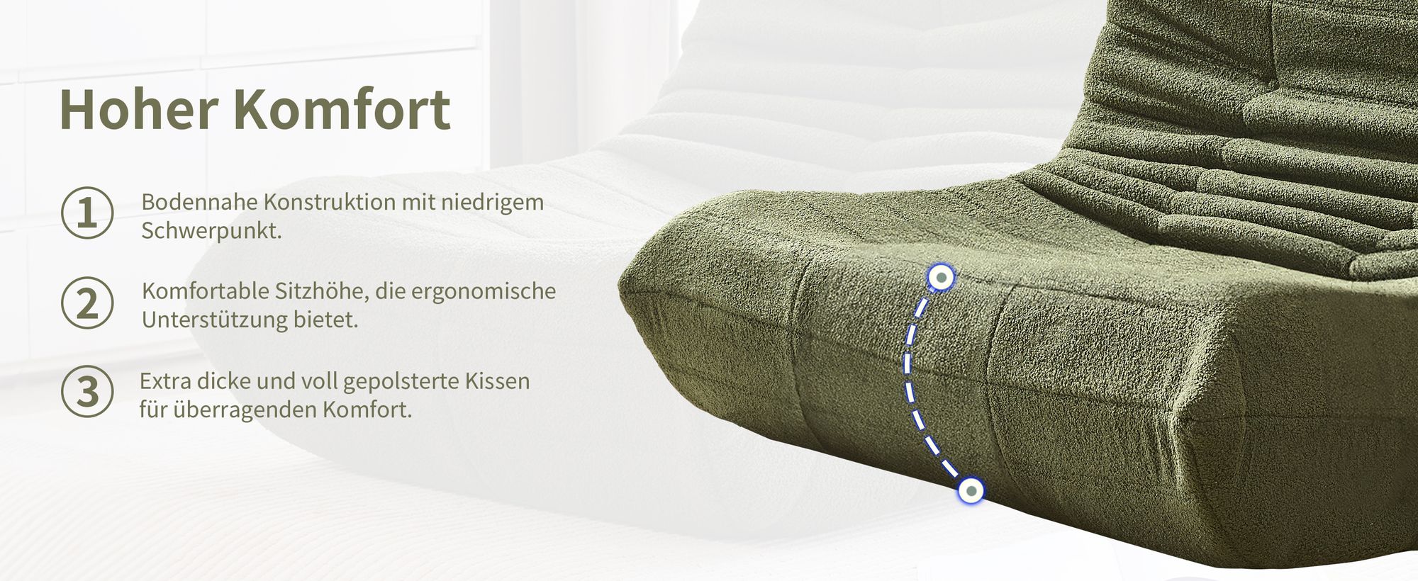 Klassische Sessel, Schlafsofas, sitzkissen boden, Lazy Sofa, Bean bag, für Schlafzimmer, Sitzsack