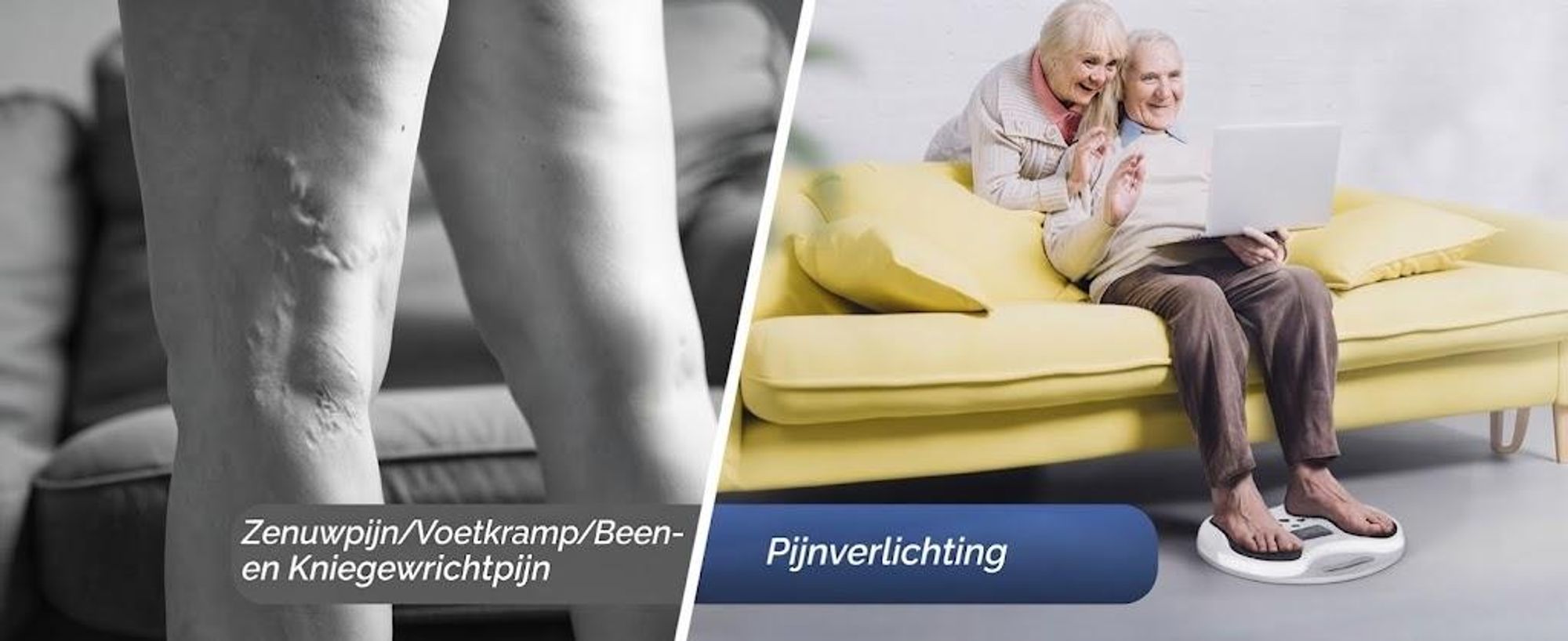 EMS Fußmassagegerät zur Durchblutungsförderung – Fußstimulator mit TENS Elektroden-Pads, Massagegerät gegen Schwellungen & Beinschmerzen
