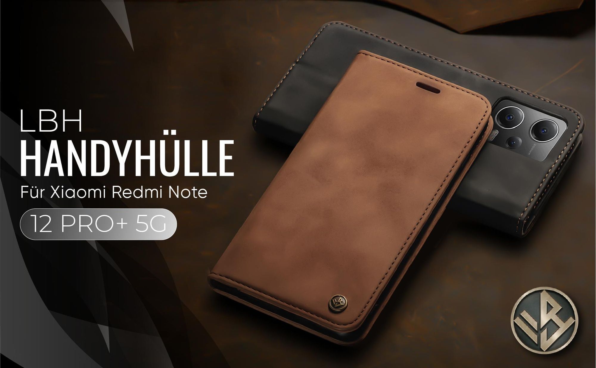 Hochwertige Klapphülle für Xiaomi Redmi Note 12 Pro+ 5G im klassischen Design