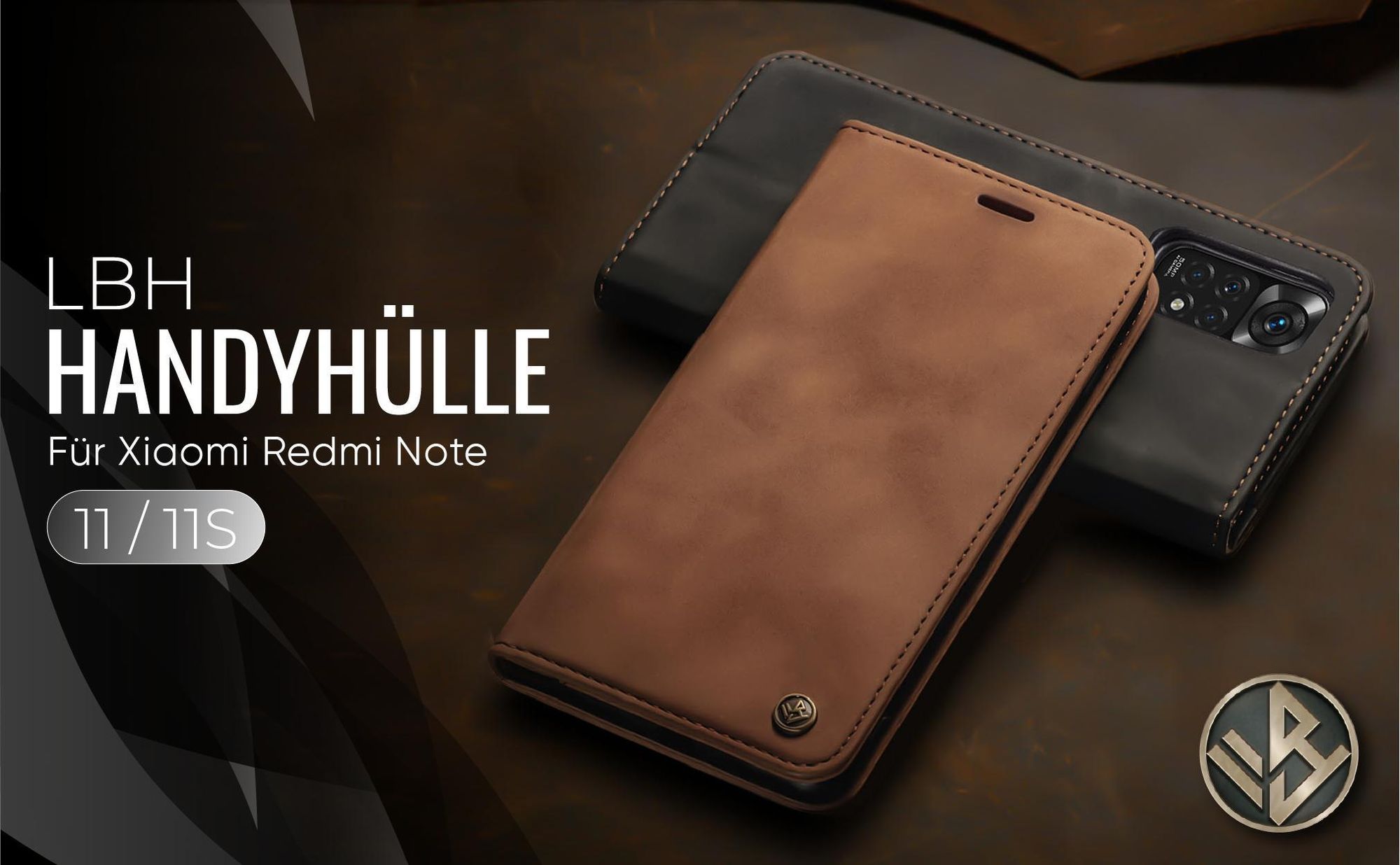 Hochwertige Klapphülle für Xiaomi Redmi Note 11 im klassischen Design