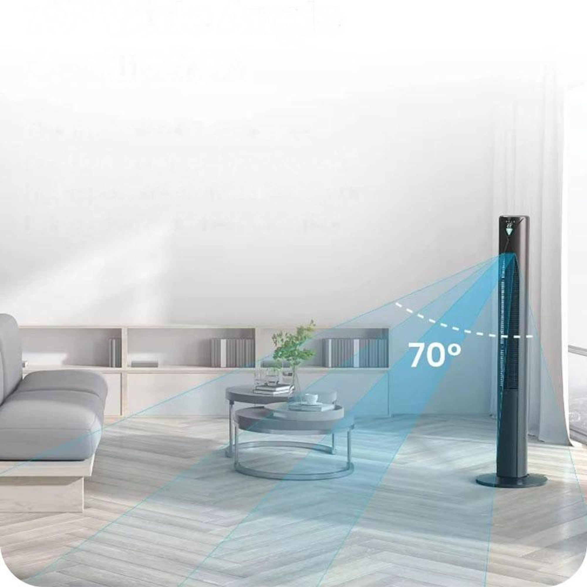REVENTO® Turmventilator für Schlafzimmer XXL | 116 cm | Leiser Standventilator | Säulenventilator | Ventilator mit Fernbedienung mit Ionisierung