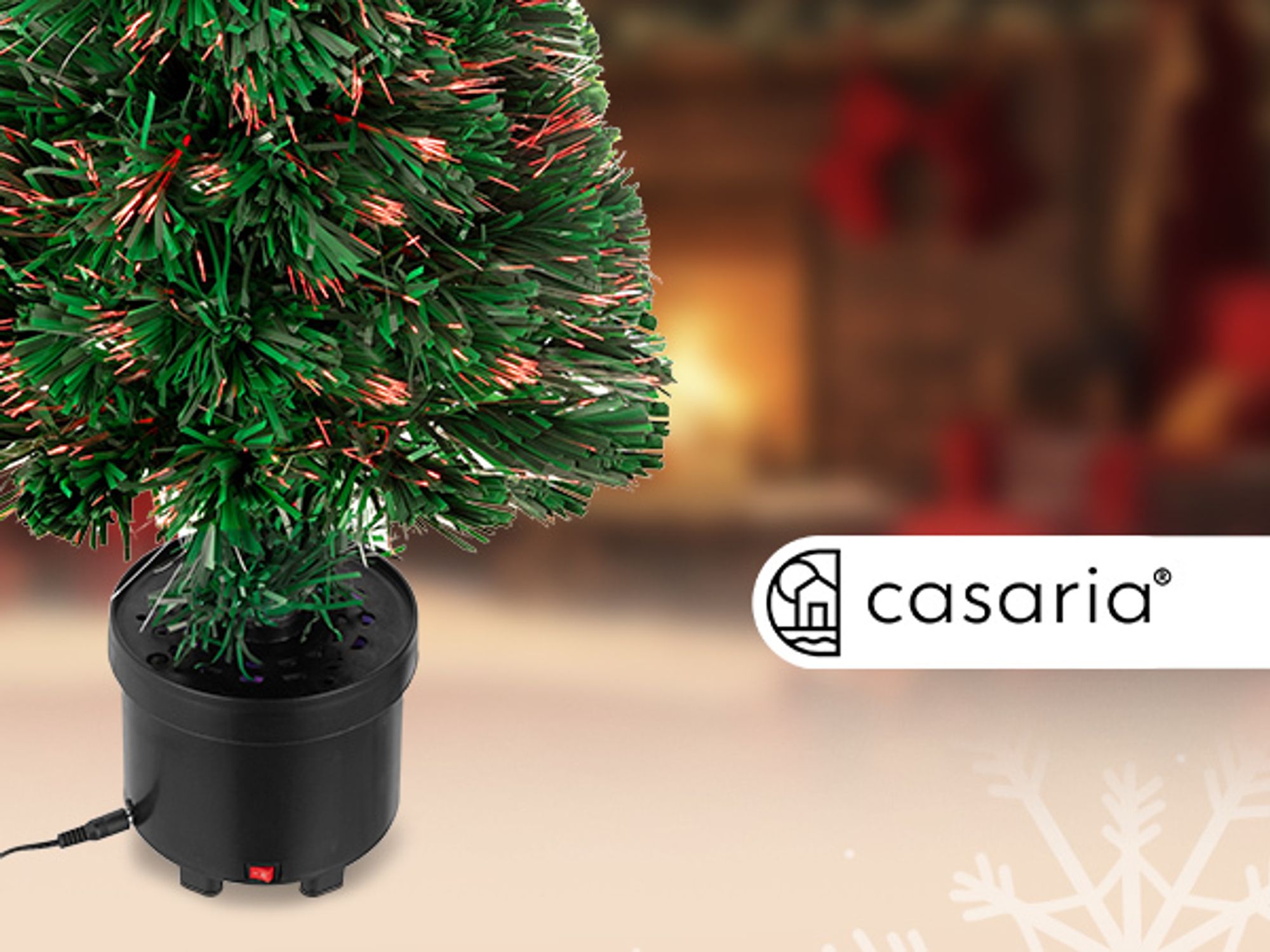CASARIA® Weihnachtsbaum künstlich 66 cm Klein Tisch Topf Glasfaser mit Beleuchtung 9 Farben schwer entflammbar grün Tannenbaum Christbaum Weihnachten