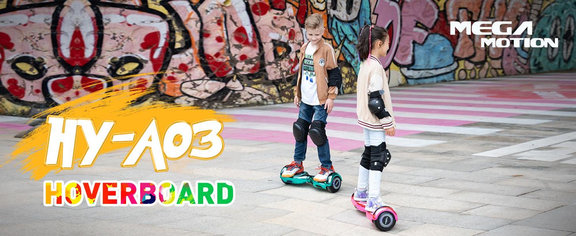 MEGA MOTION Hoverboard,Elektro Scooter 6,5 LED E-Balance Scooter mit Motorbeleuchtung und Bluetooth