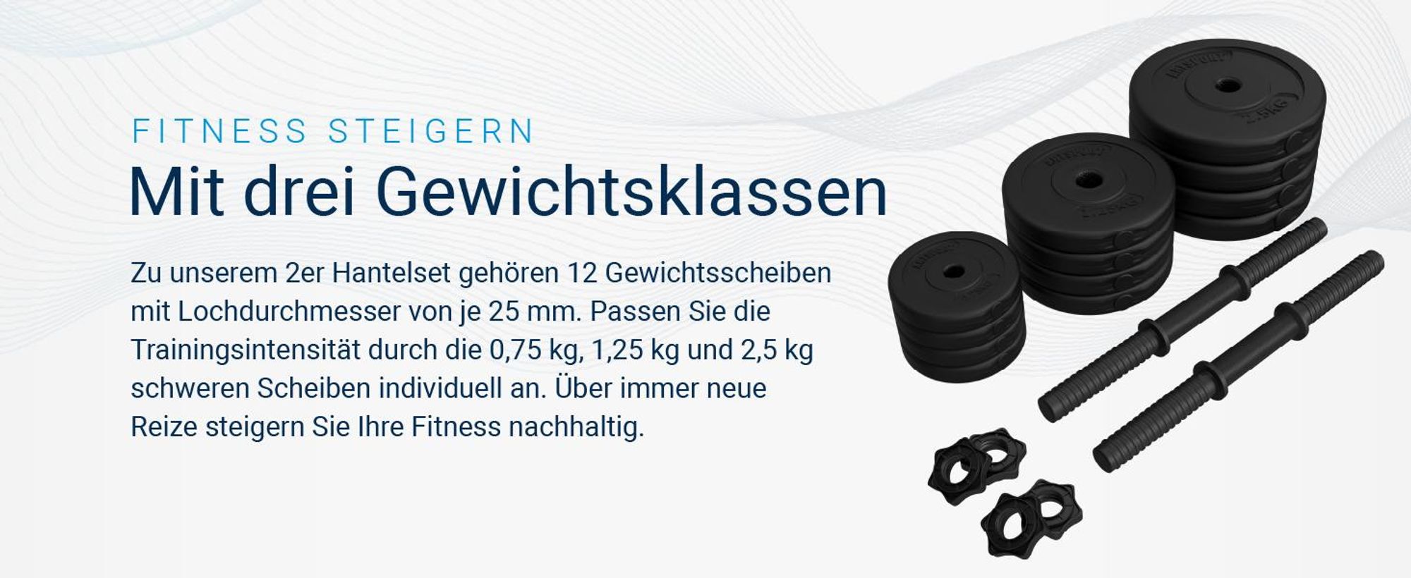 ArtSport 2er Hantelset 20kg - Kurzhantel Set mit 2 Kurzhanteln - 12 Gewichte
