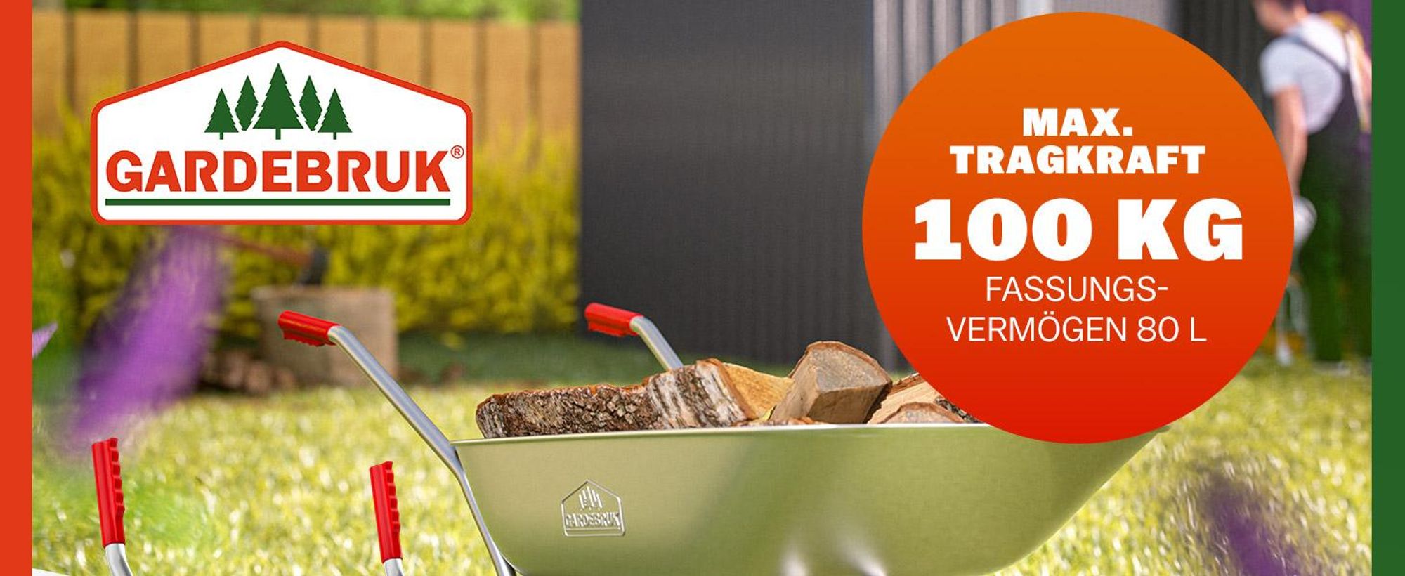 GARDEBRUK® Schubkarre 80L 100kg
