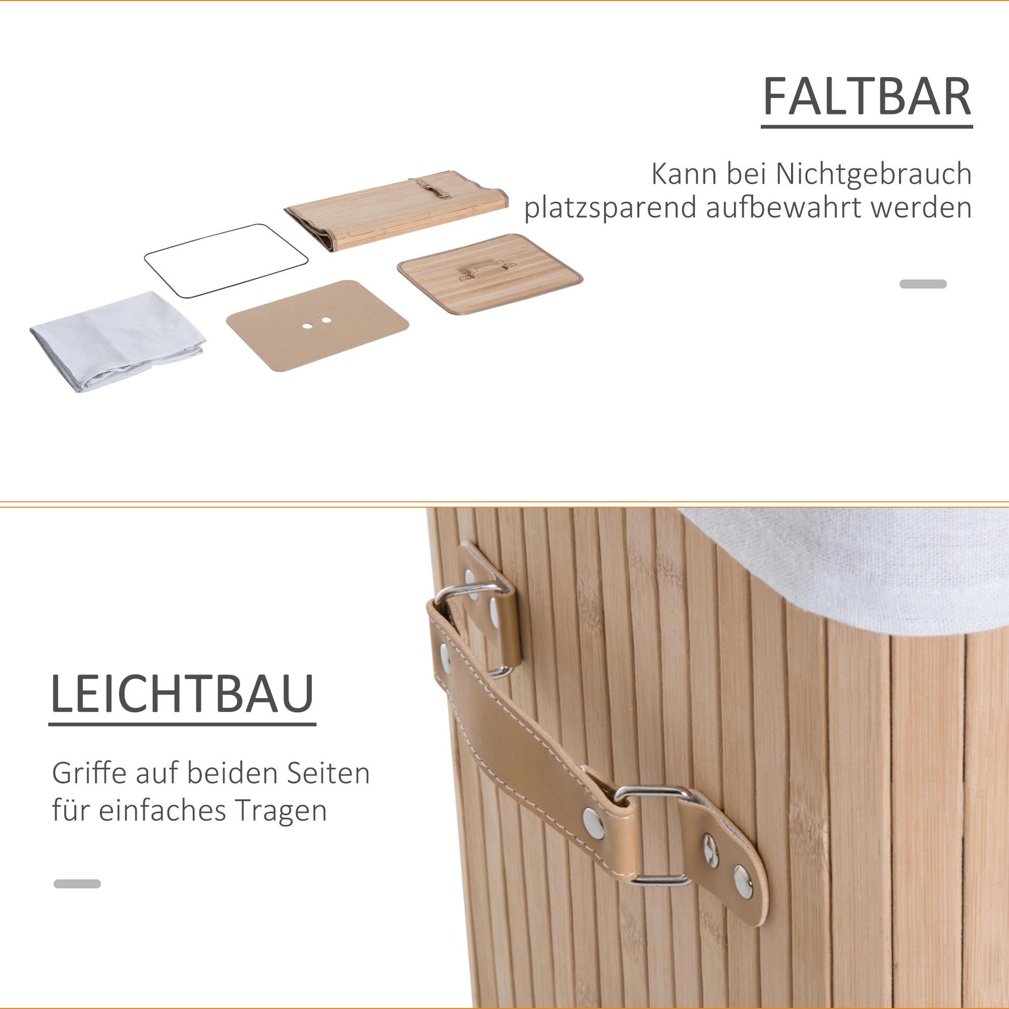 Bambus Wäschebox Naturholz