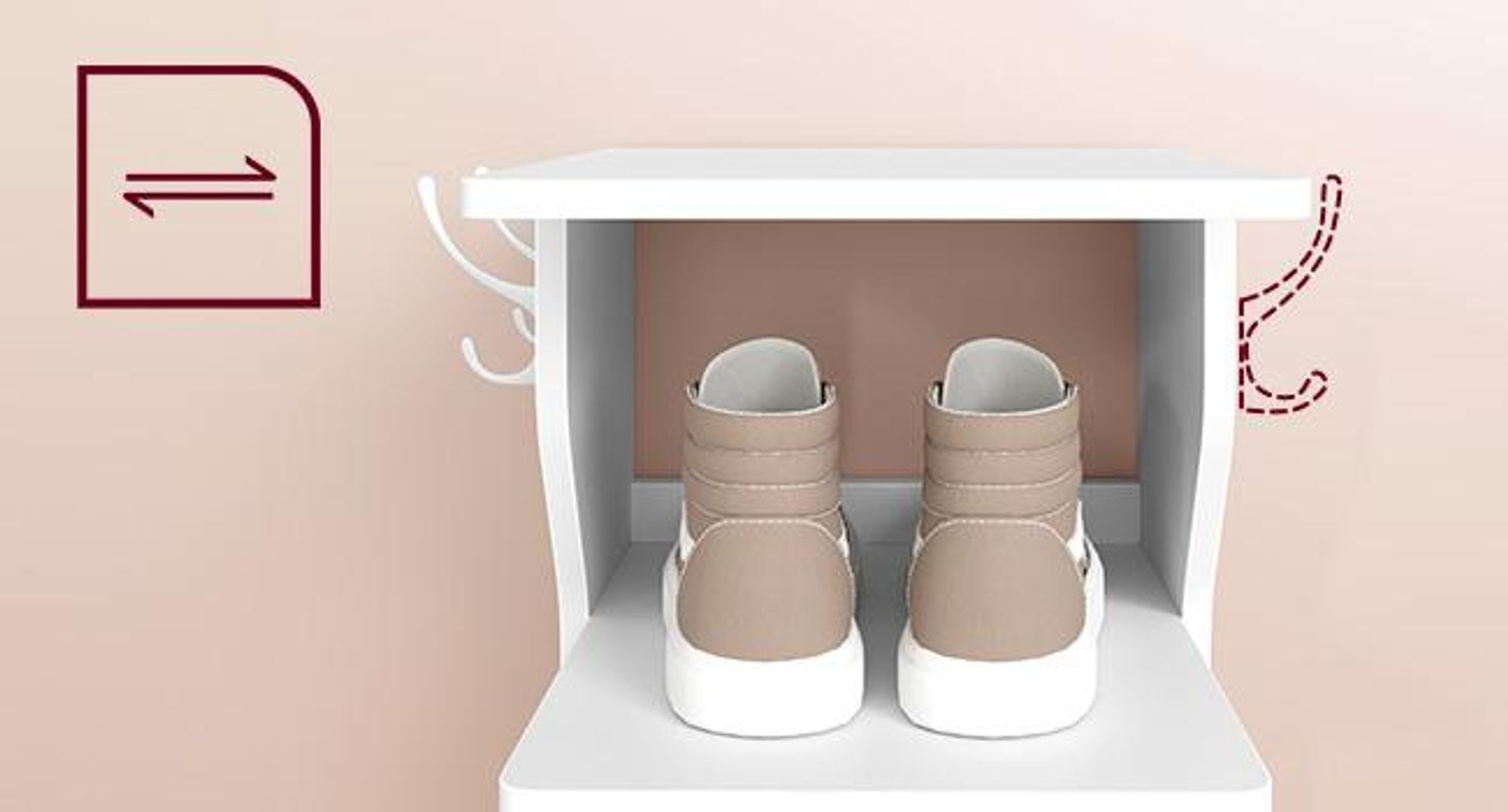 Schuhregal schmal, Standregal platzsparend, 9 Ebenen, für Eingangsbereich, Ecke, Schuhablage, weiß