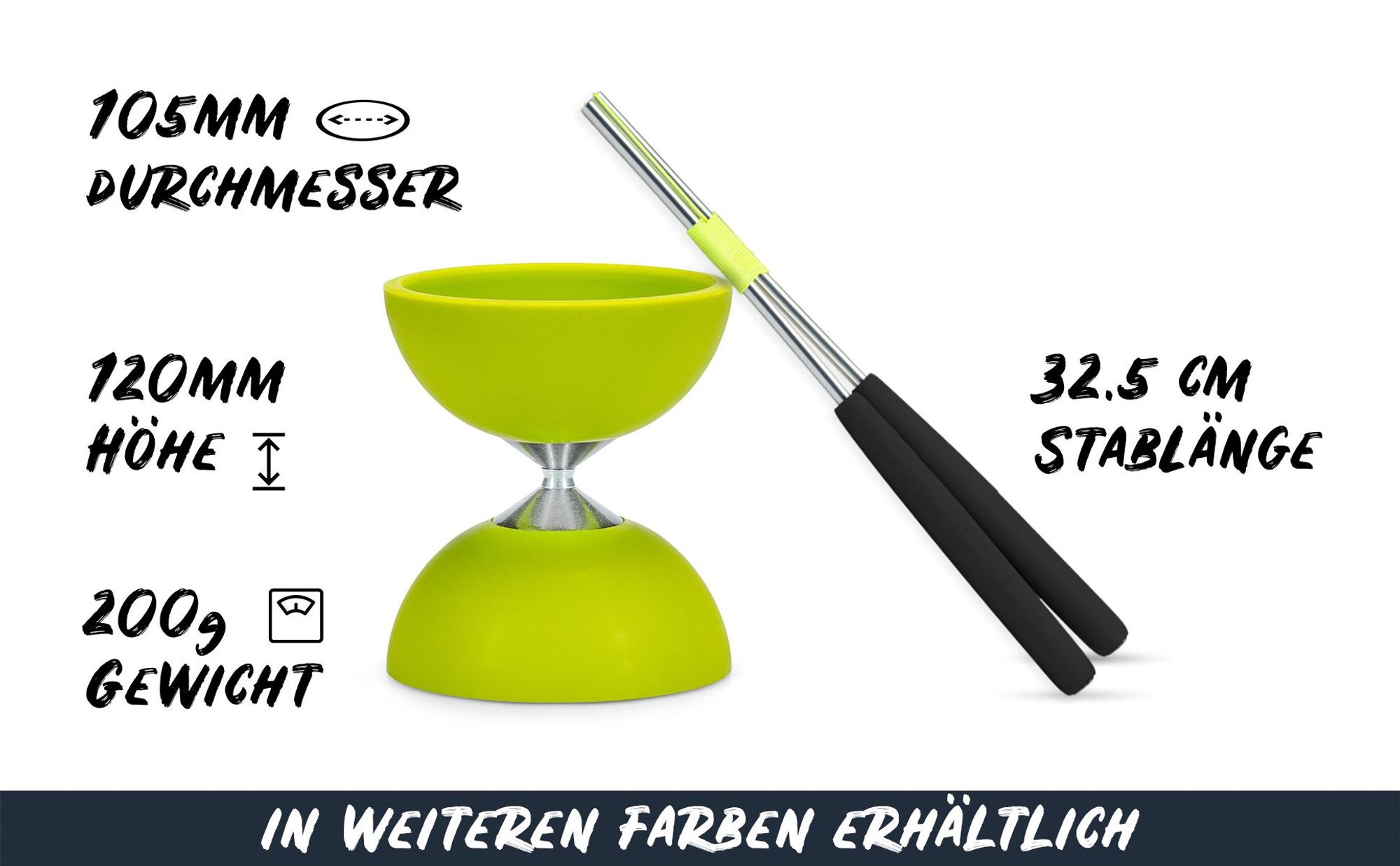 Diabolo Freizeit  Satz mit Kugellagerachse | kugelgelagerter LED in Rosa Farbe |Set mit robuster Konstruktion für Anfänger und Fortgeschrittene |