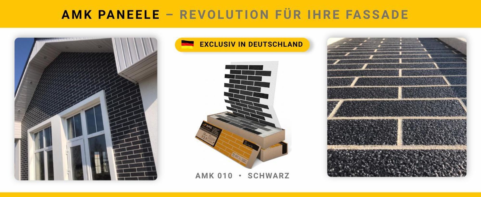 AMK Fassadenpaneele 010 Schwarz – fertiges Objekt