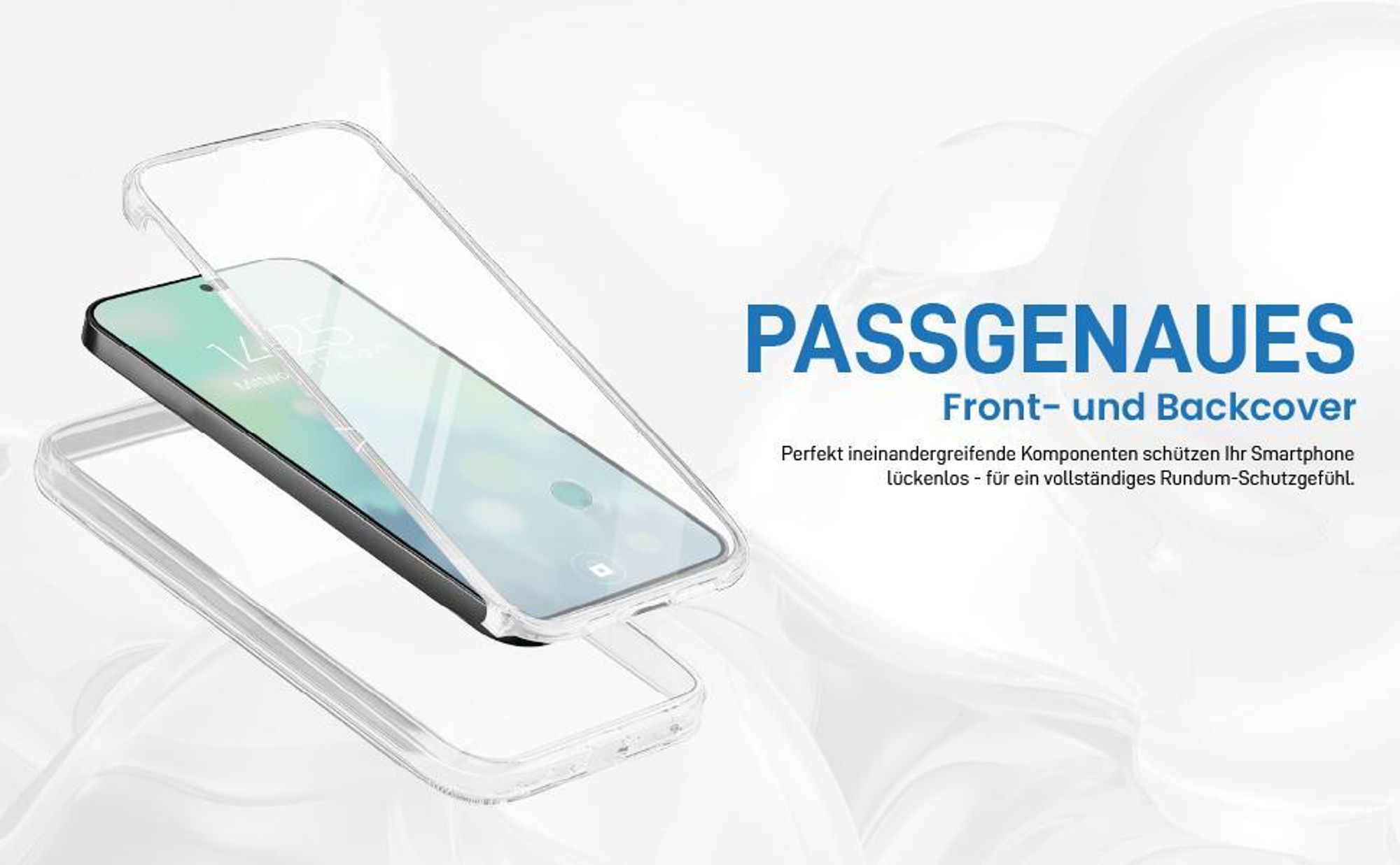 Passgenaues 360 Grad Case für Samsung Galaxy S24 mit Schutz von beiden Seiten