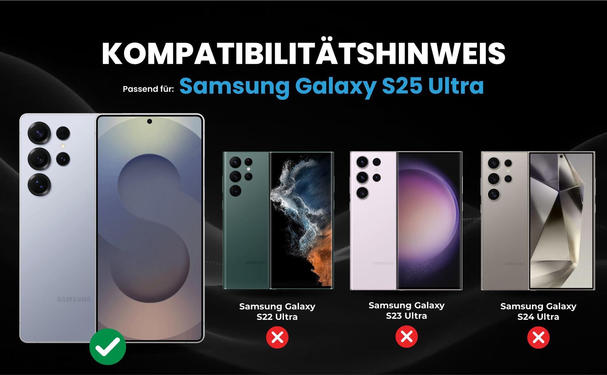 Kompatibilitätshinweise Hülle für Samsung Galaxy S25 Ultra