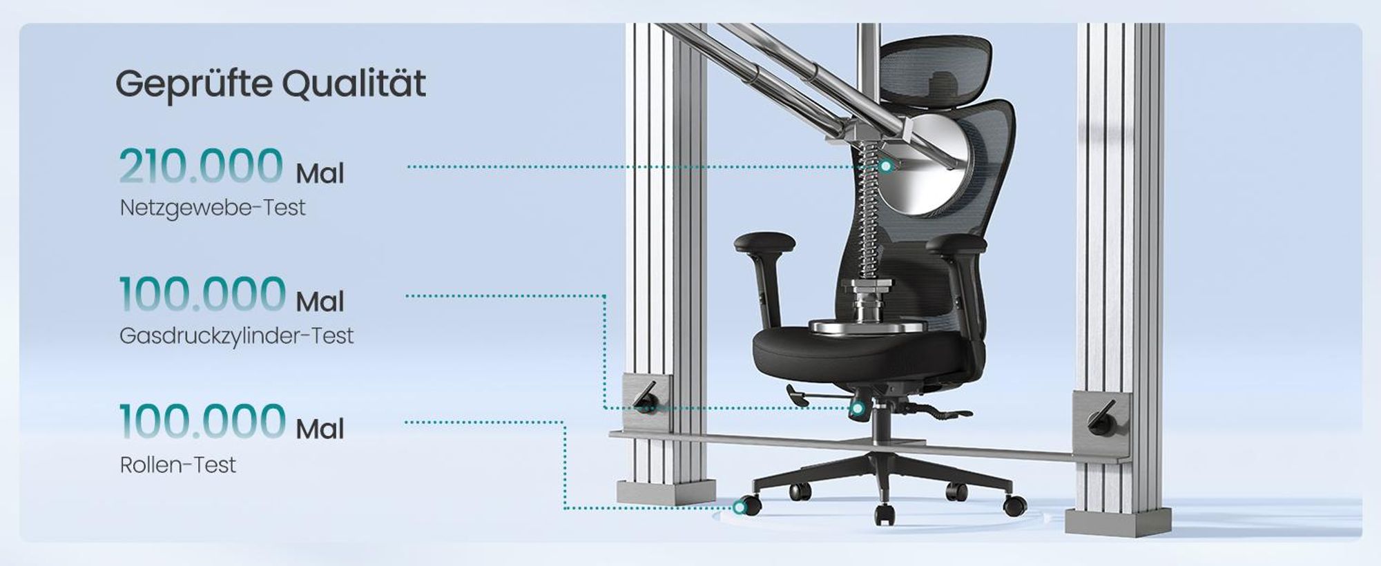 SONGMICS Bürostuhl ergonomisch, Schreibtischstuhl, Computerstuhl, verstellbare Lenden- und Kopfstütze