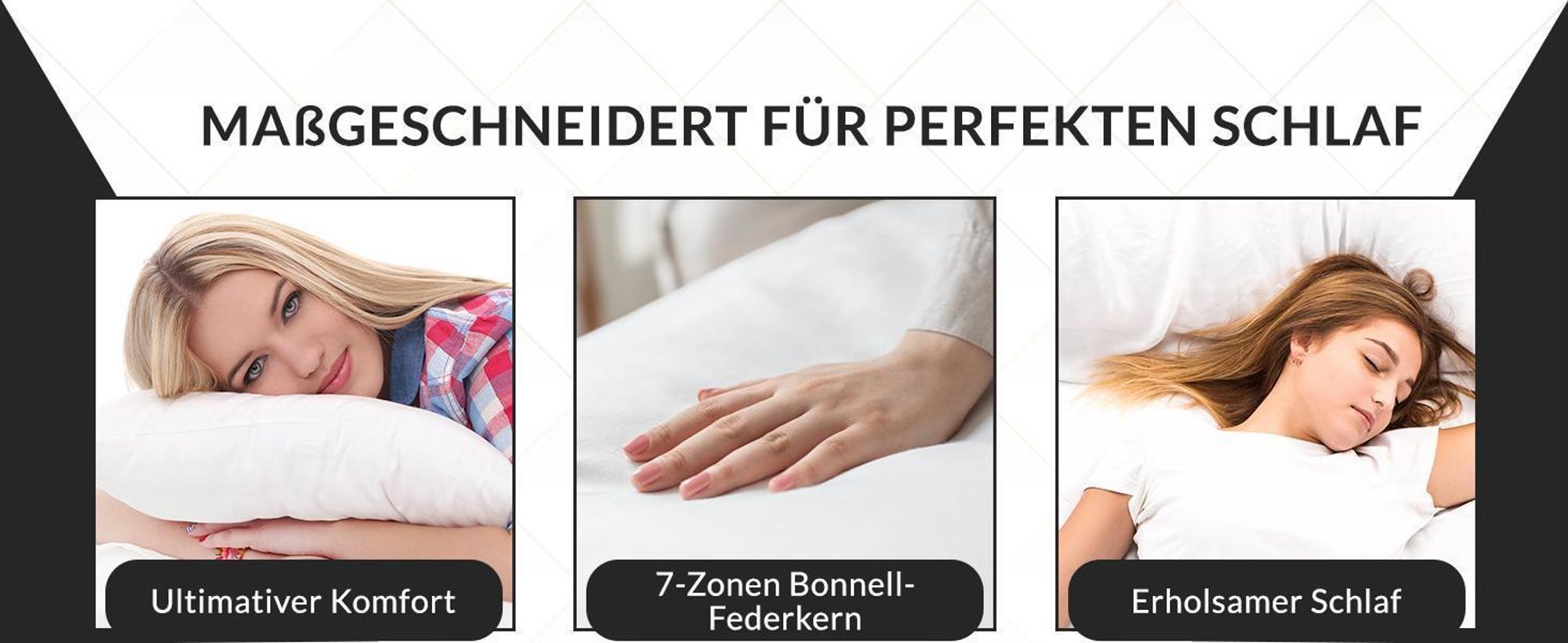 4myBaby GmbH - Boxspringbett | Neo First Class Boxspringbett 200x200 |Boxspringbett mit Matratze | Polsterbett 200x200 mit Matratze| Schwarz