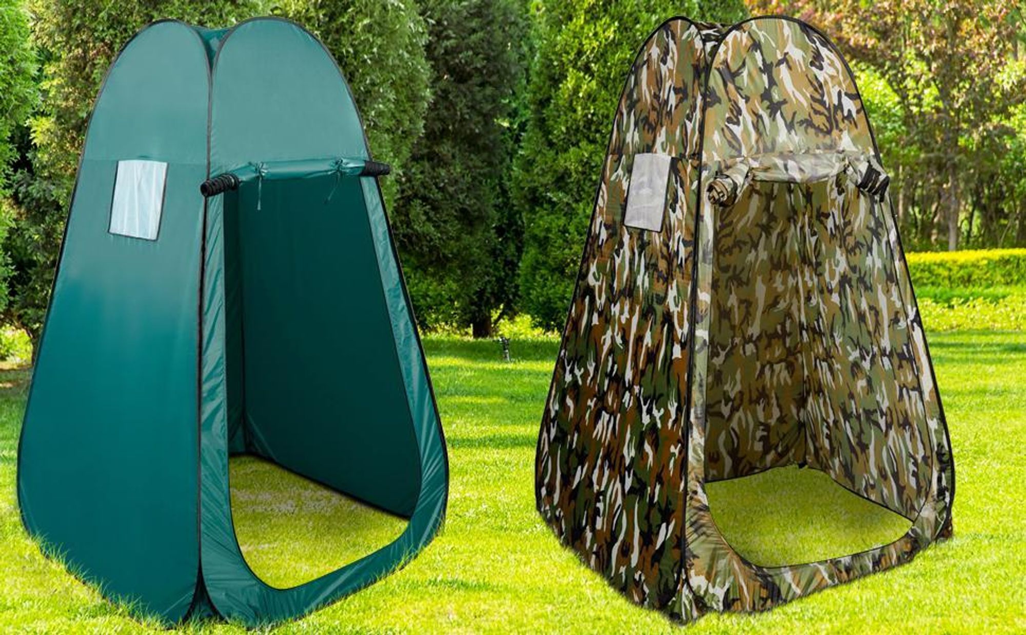 COSTWAY Campingzelt Duschzelt Pop-up Zelt Toilettenzelt Beistellzelt Lagerzelt Umkleidezelt Trekkingzelt mit Tragetasche 120x120x190cm