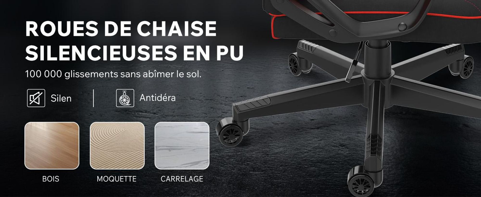 Chaise gaming SENSE7 Knight en tissu noir et rouge - Chaise de bureau ergonomique Chaise de bureau Chaise d'ordinateur Chaise gaming Chaise de course 120 kg