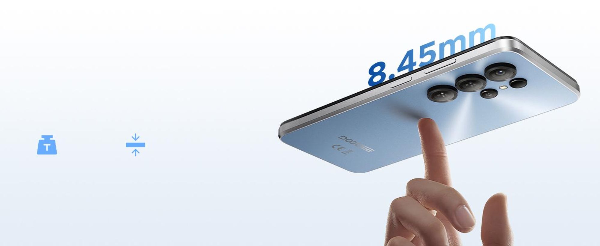 Smartfon DOOGEE Note56X Pro, Android 16, ekran 6,56" 90Hz, bateria 6150mAh, pamięć 32GB+128GB, 4G, aparat 13MP, NFC, czytnik linii papilarnych, OTG, bez umowy