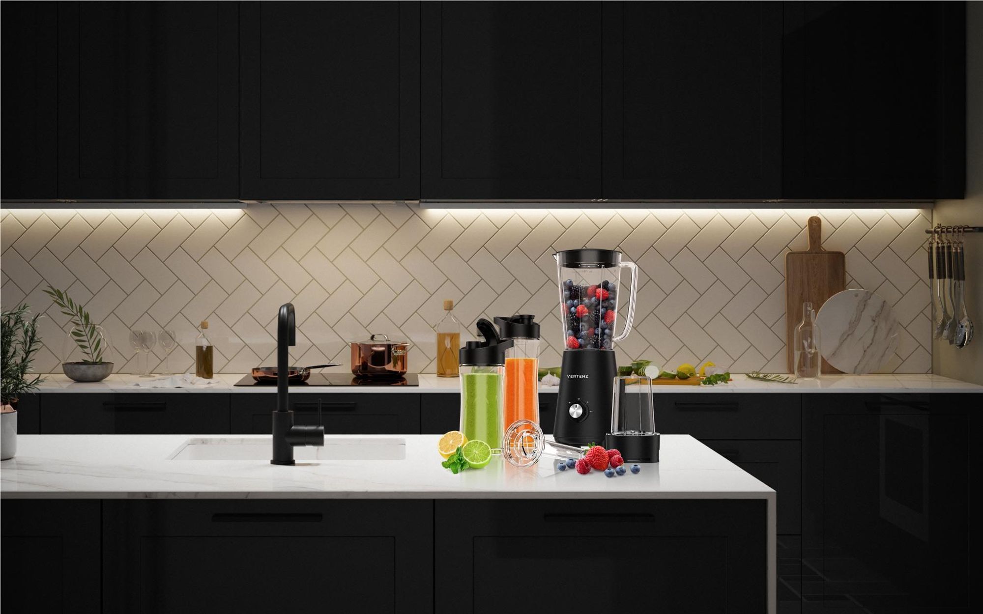 VERTENZ Titan 30 Mixer 4 in 1, 800W, BPA-Frei, mit Kühleinlage