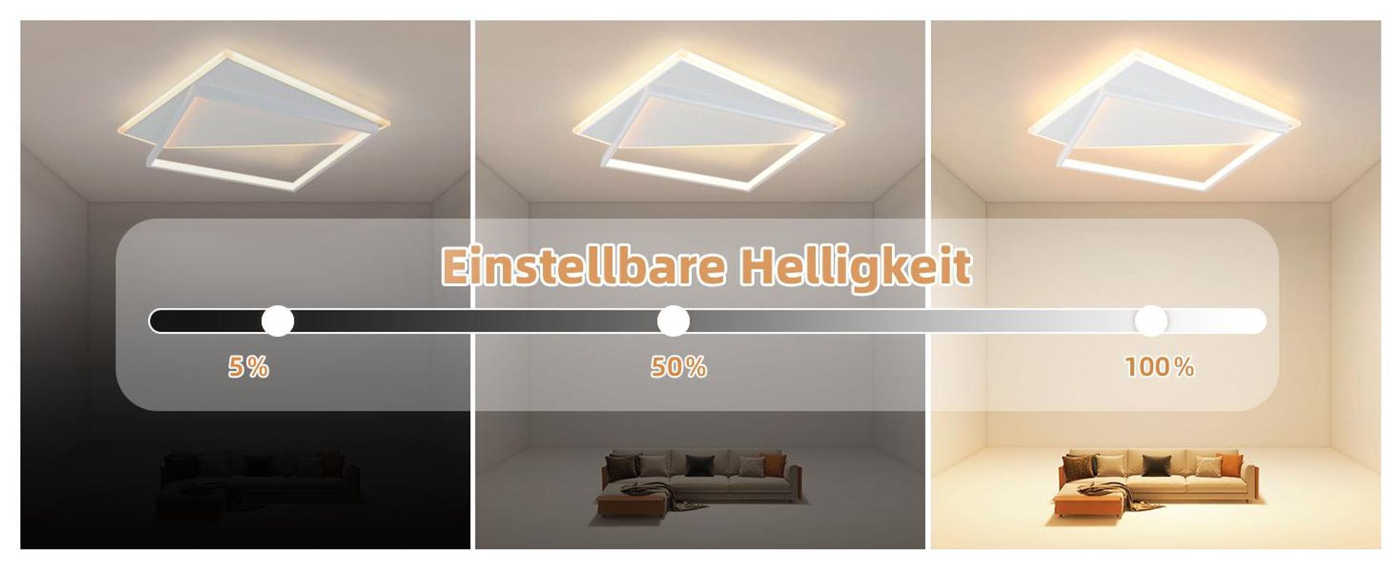ZMH – lampa sufitowa LED do salonu, biała lampa do sypialni z regulacją jasności i pilotem, 40 W – nowoczesne oświetlenie sufitowe do kuchni i przedpokoju