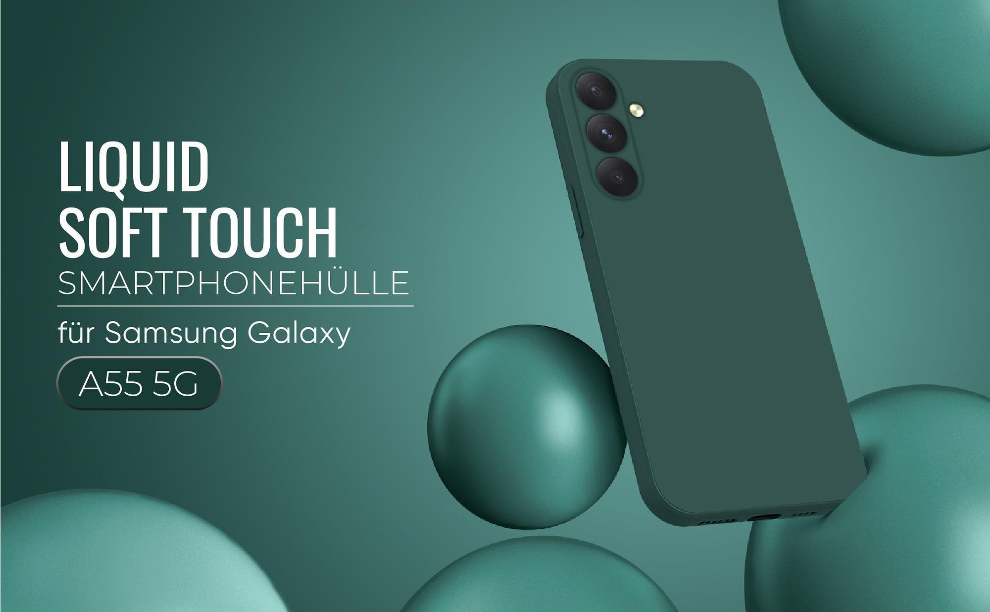 Liquid Soft Touch Smartphone Hülle in Grün für Samsung Galaxy A55 5G