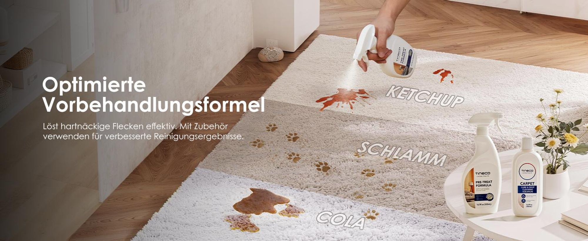 Tineco CARPET ONE Cruiser Teppichreiniger, Polsterreiniger Waschsauger mit 3-Stufen SmoothPower, DualCore Trocknung, FlashDry Selbstreinigung, iLoop