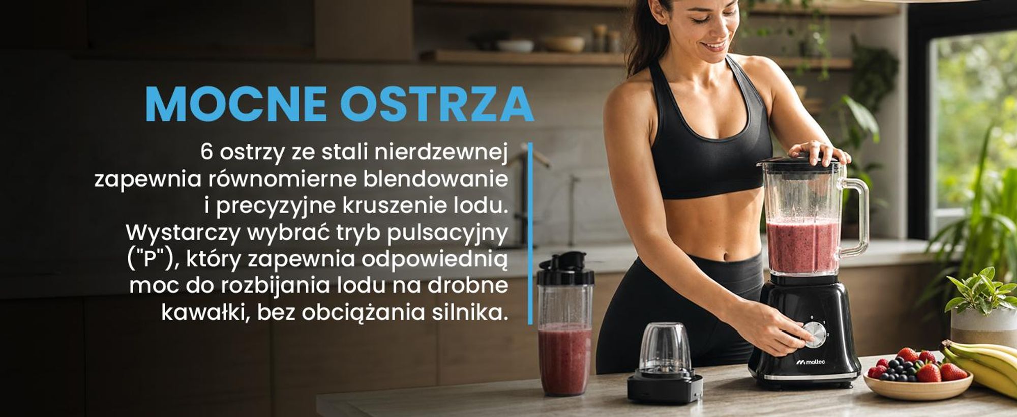 MalTec Blender Kielichowy BL1800W + akcesoria