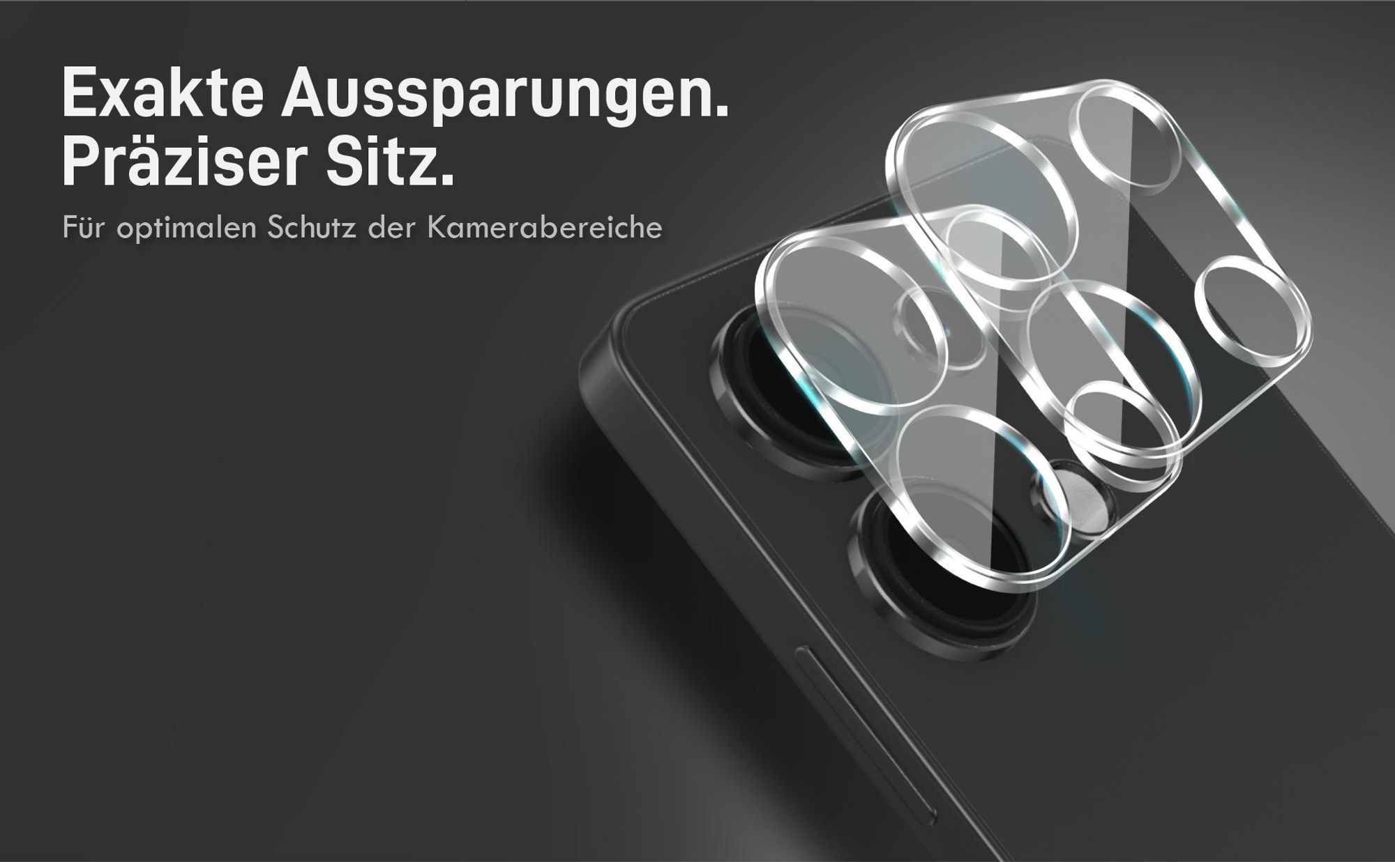 Viererpack Kamera und Displaygläser - Resistent gegen Fingerabdrücke