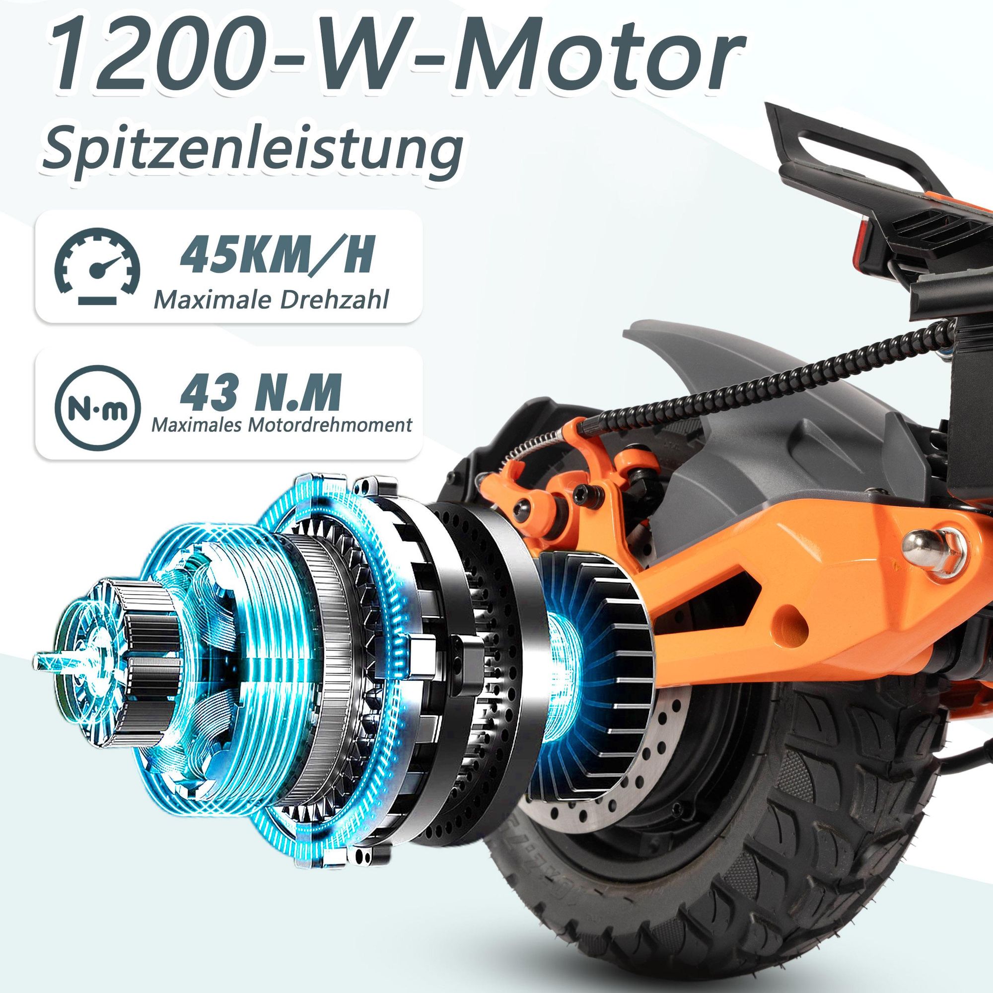 MAXTURN X1 Elektroroller - 48V15.6Ah 10'' Tubeless E-Scooter Aluminiumrahmen - Schwarz