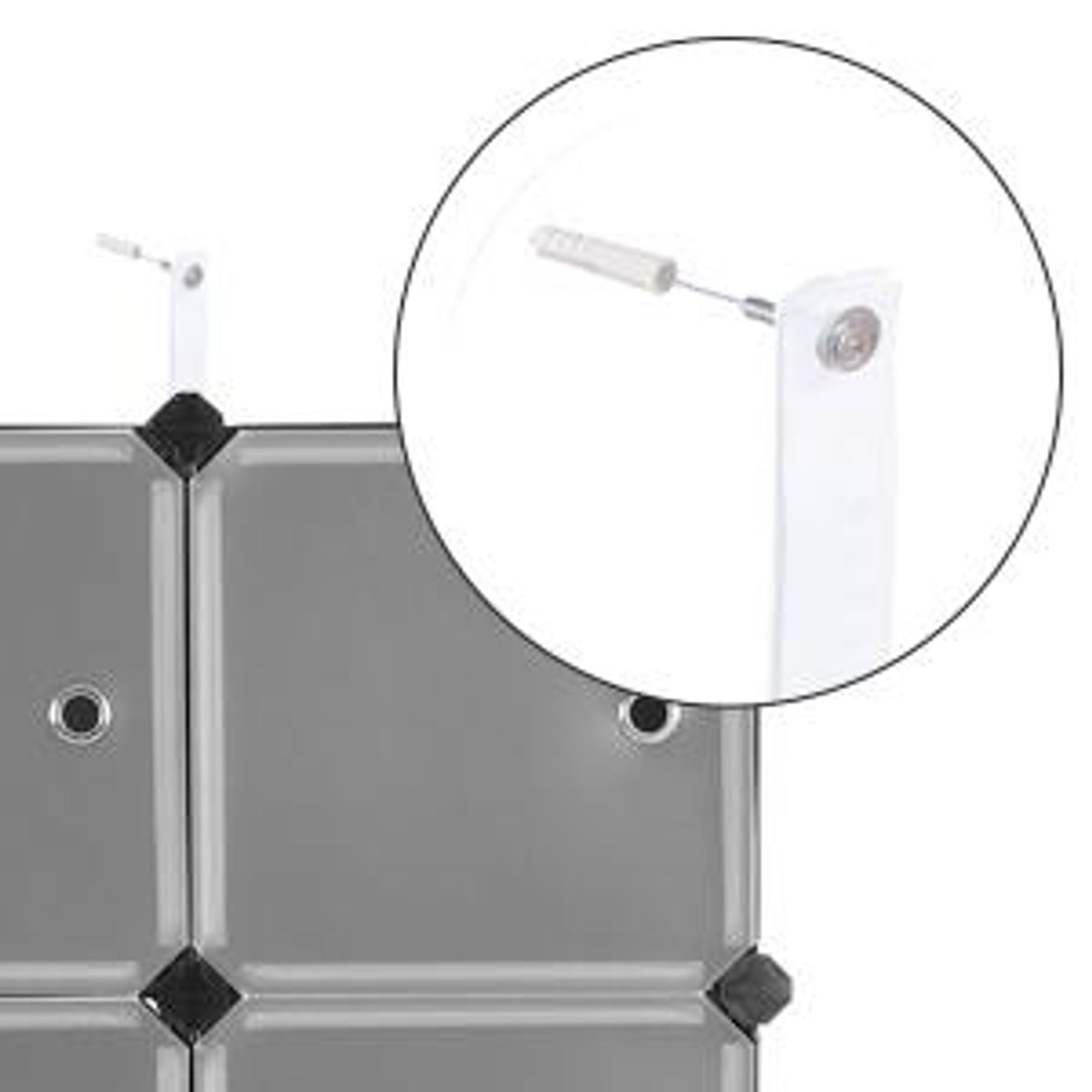 SONGMICS Regalsystem,Schuhregal,Set aus 9 Würfeln, Kleiderschrank aus Kunststoff