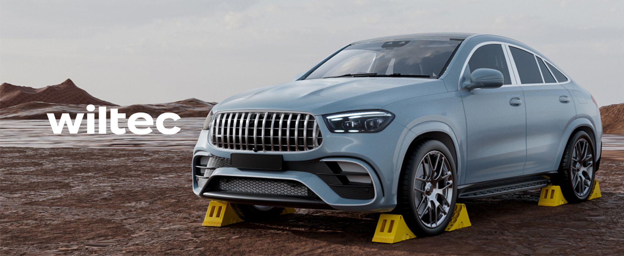 Wiltec Unterlegkeile 4er Set - Gummikeile Für Anhänger, Wohnmobil, Pkw & Boot, 205x125x100mm