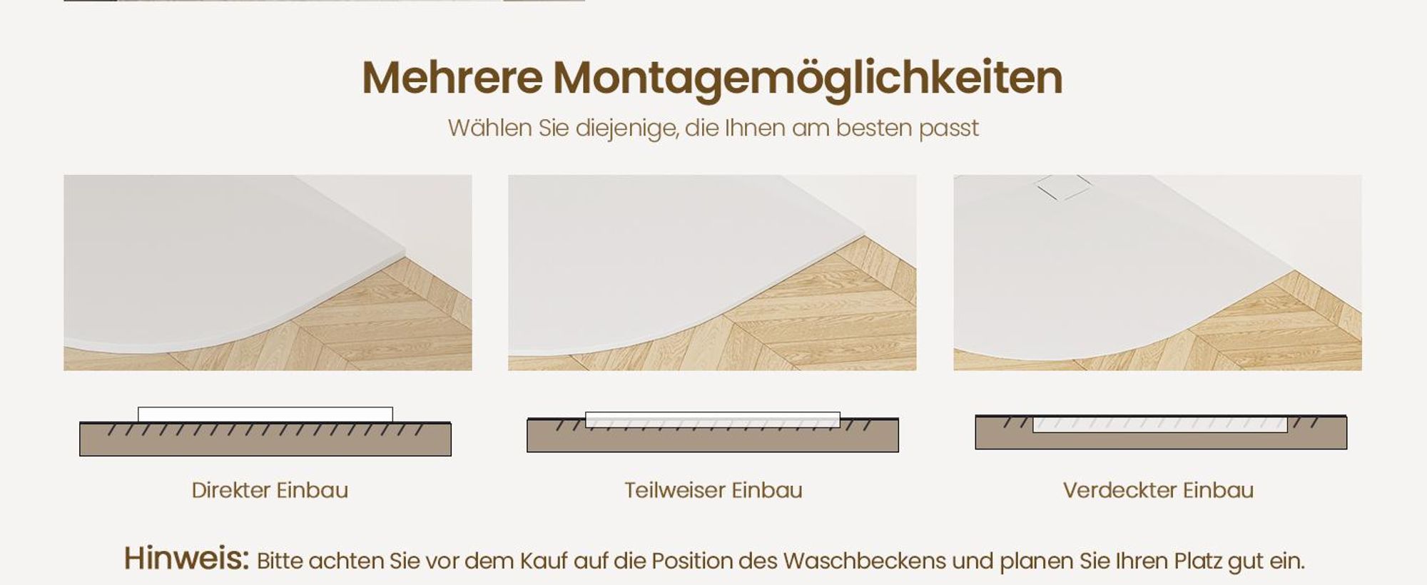 EMKE Duschwanne 90x90cm Duschtasse mit Rutschfeste Flach Brausewanne Schneidbar Weiß Fächerförmige Brausewanne SMC Steinoptik