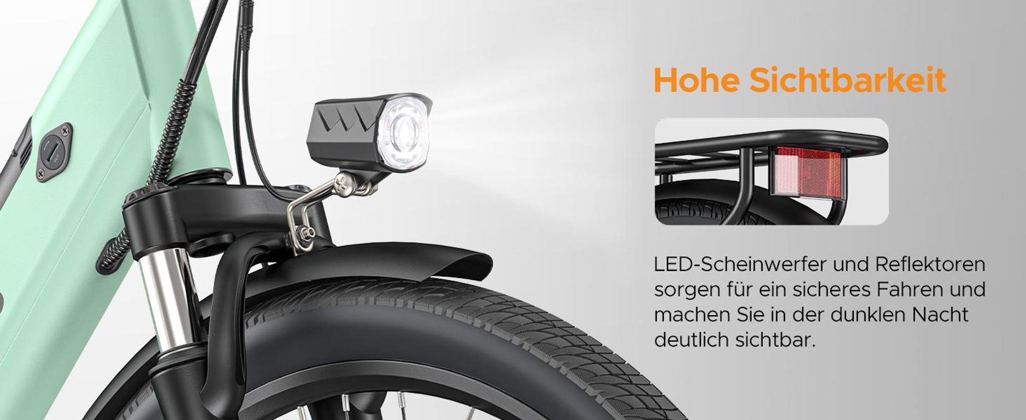 HillMiles E Bike, City E-Bike & E-Hollandrad mit 36V 13Ah Akku bis zu 80-100km, SHIMANO 7-Gang, 250W Motor&25km/h, MileCity1