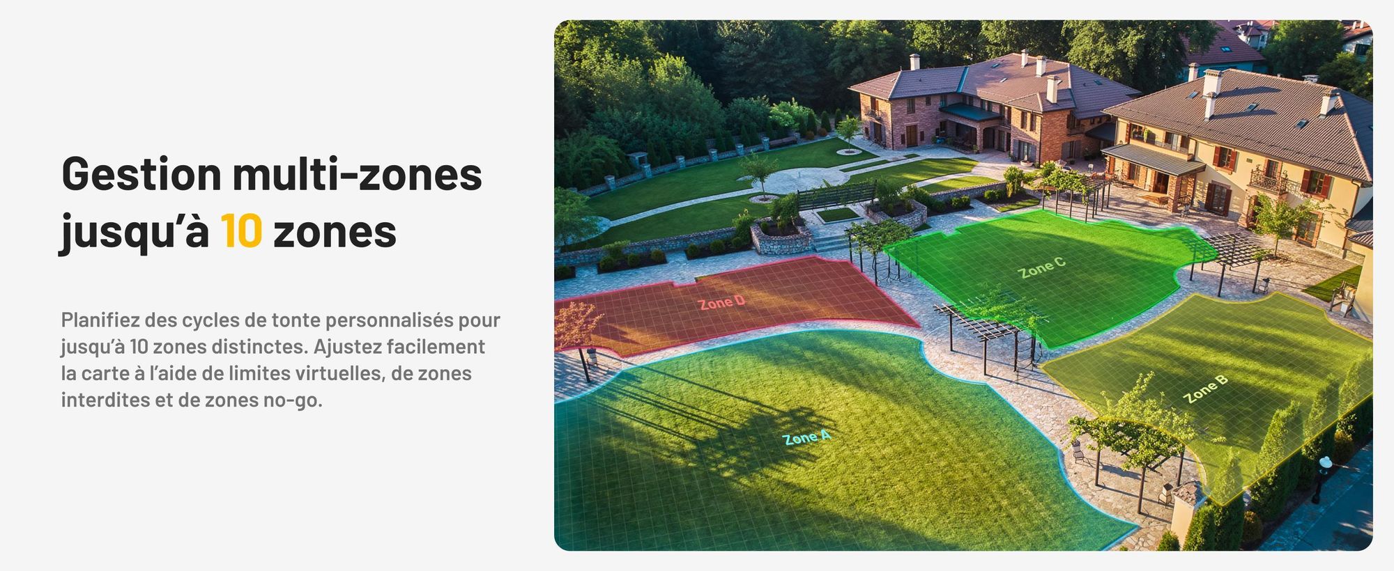 Robot Tondeuse Mammotion YUKA Mini 2 1000 avec garage, sans fil périphérique, jusqu’à 1000 m², DropMow, cartographie auto, coupe des bordures, APP