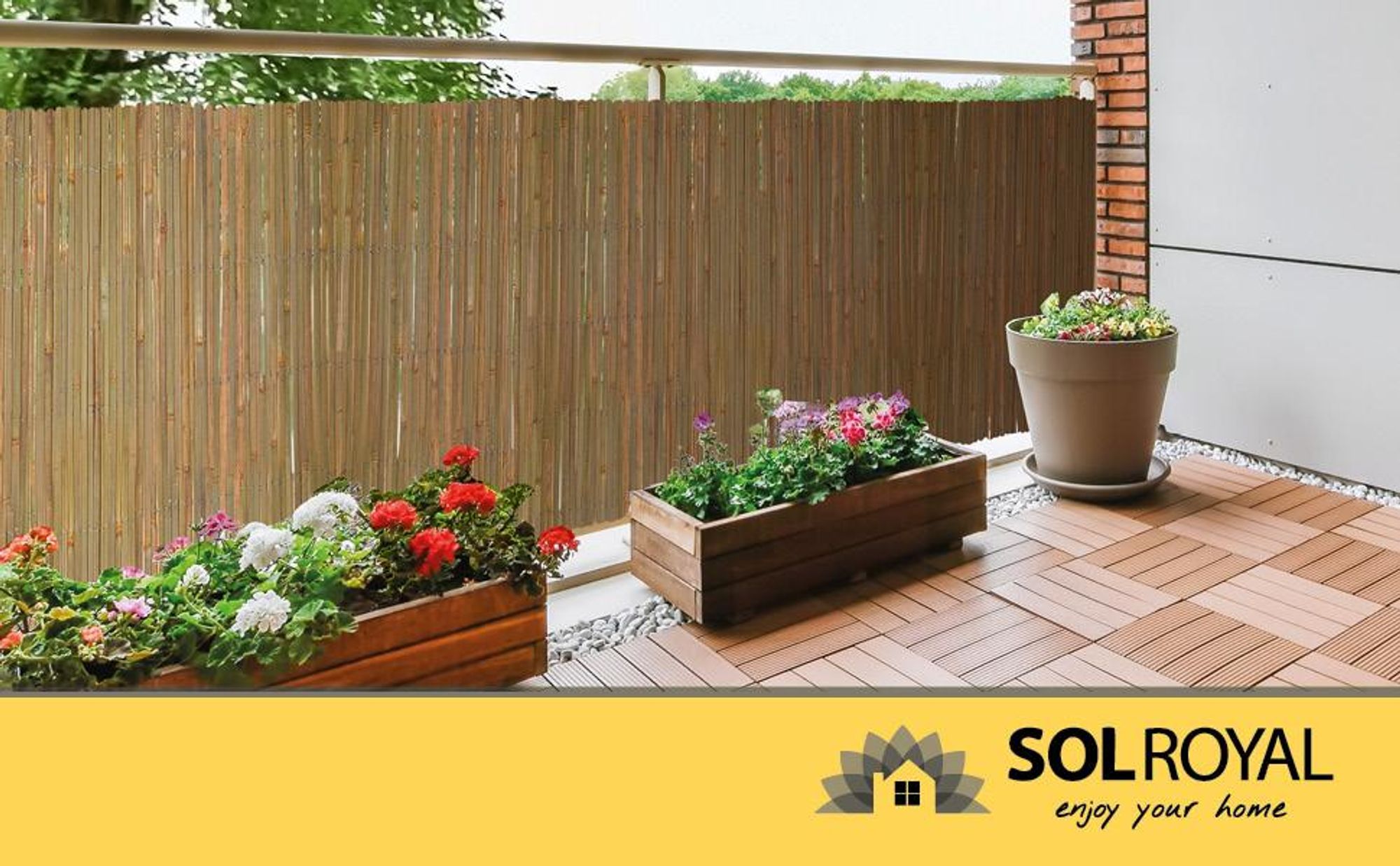 Sol Royal Bambus Sichtschutz SolVision B89, 140x600cm