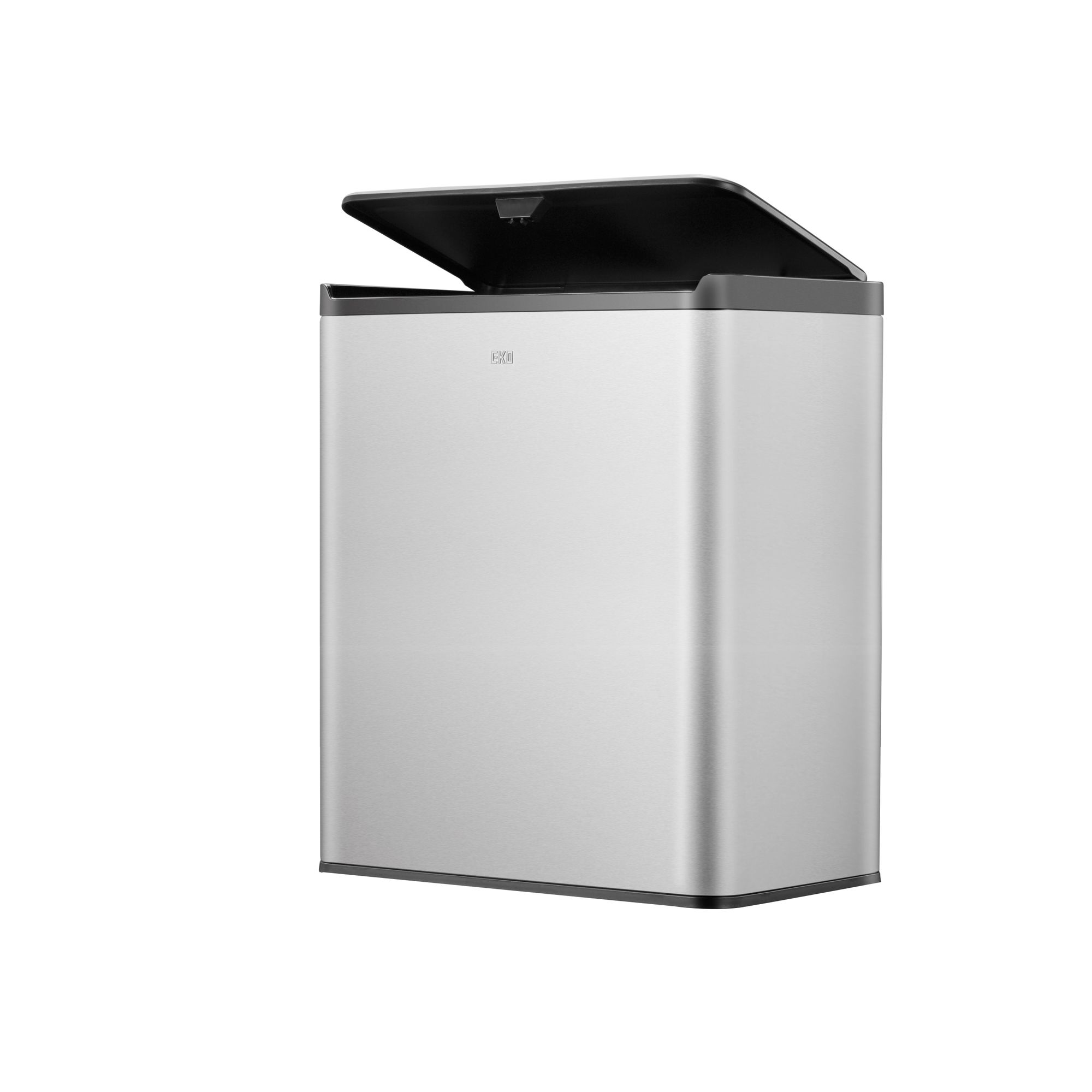 EKO - Essential Touch Recycler Abfalleimer 20+20 Liter - Stainless steel Polypropylene  - Matt Edelstahl, Schwarz