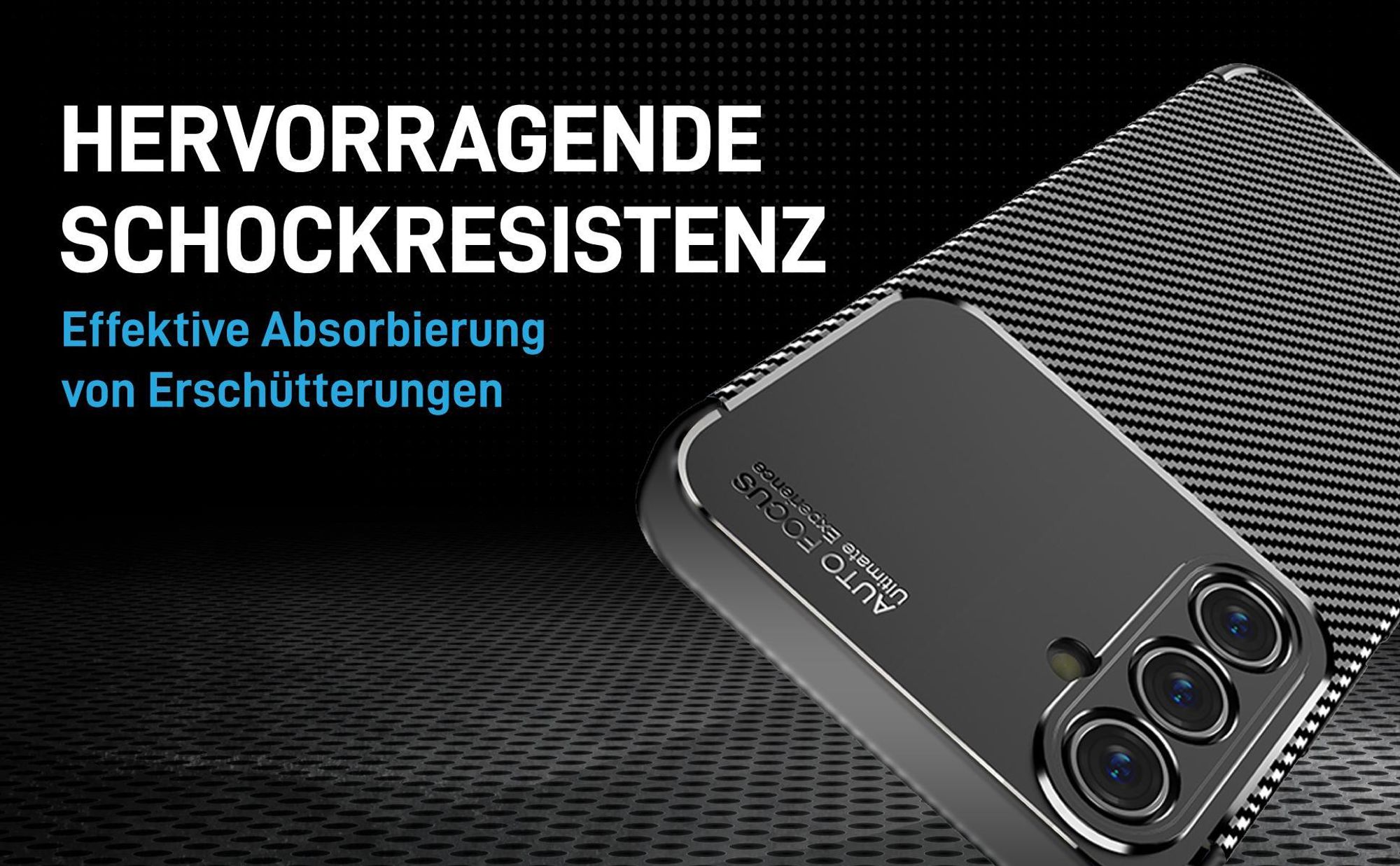 Schwarze Hülle für Samsung Galaxy A54 5G mit Aufprallschutz