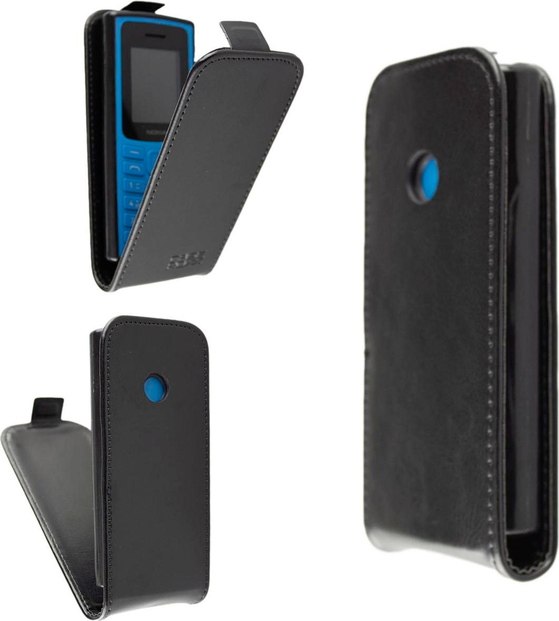 caseroxx Schutz Tasche Hülle Flip Cover kompatibel mit Nokia 105 / 110 4G, Smartphone Tasche Flip Cover in schwarz Bild 2