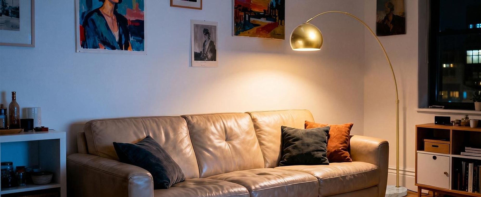 Gebogen Stehlampe Modern Golden Einstellbar Stehleuchte Metallschirm und Marmorsockel Dimmbar Bogenleuchte mit Fernbedienung