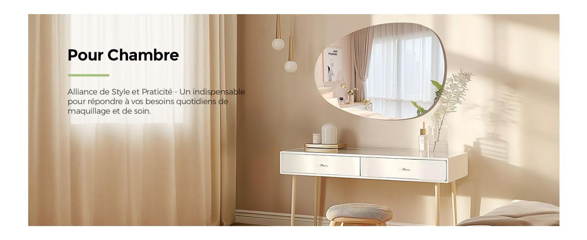 S'AFIELINA miroir mural asymétrique 60×45 cm sans cadre miroir de couverture miroir de salle de bain pour salon, salle de bain et chambre à coucher