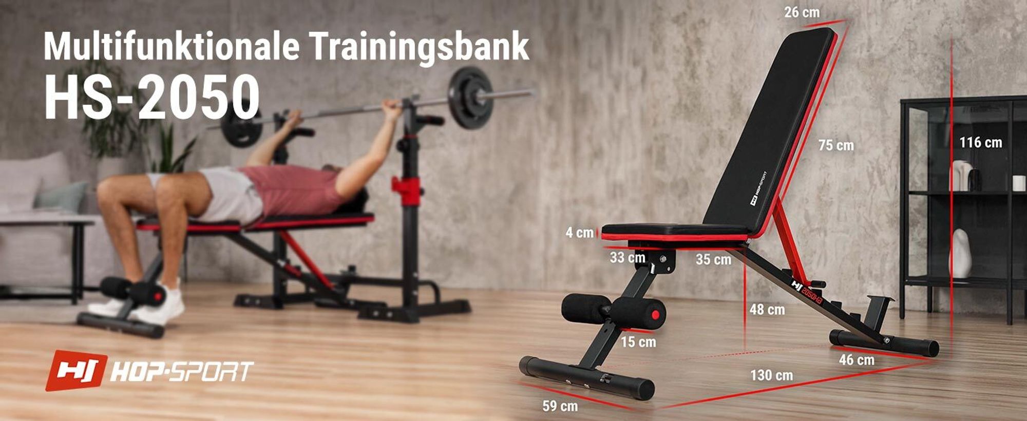 Hop-Sport Hantelbank HS-2050HB
