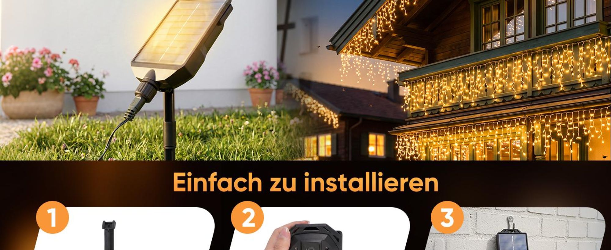SALCAR Eisregen Lichterkette Solar Außen, 15.6M 480er LED Eiszapfen Lichtervorhang Fenster ,13 Modi Beleuchtung Solarlichterkette mit Fernbedienung