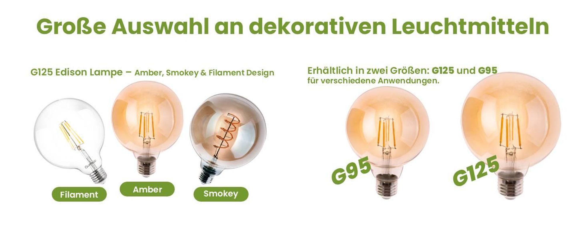 LUMILED G125 E27 LED Vintage Lampe 7W (Entspricht 60W), 806 Lm Farbiges Glas Leuchtmittel kugelförmig 2000K Licht Traditionelle Warmglow Globe Birne, Retro 360° Glühbirnen Filament