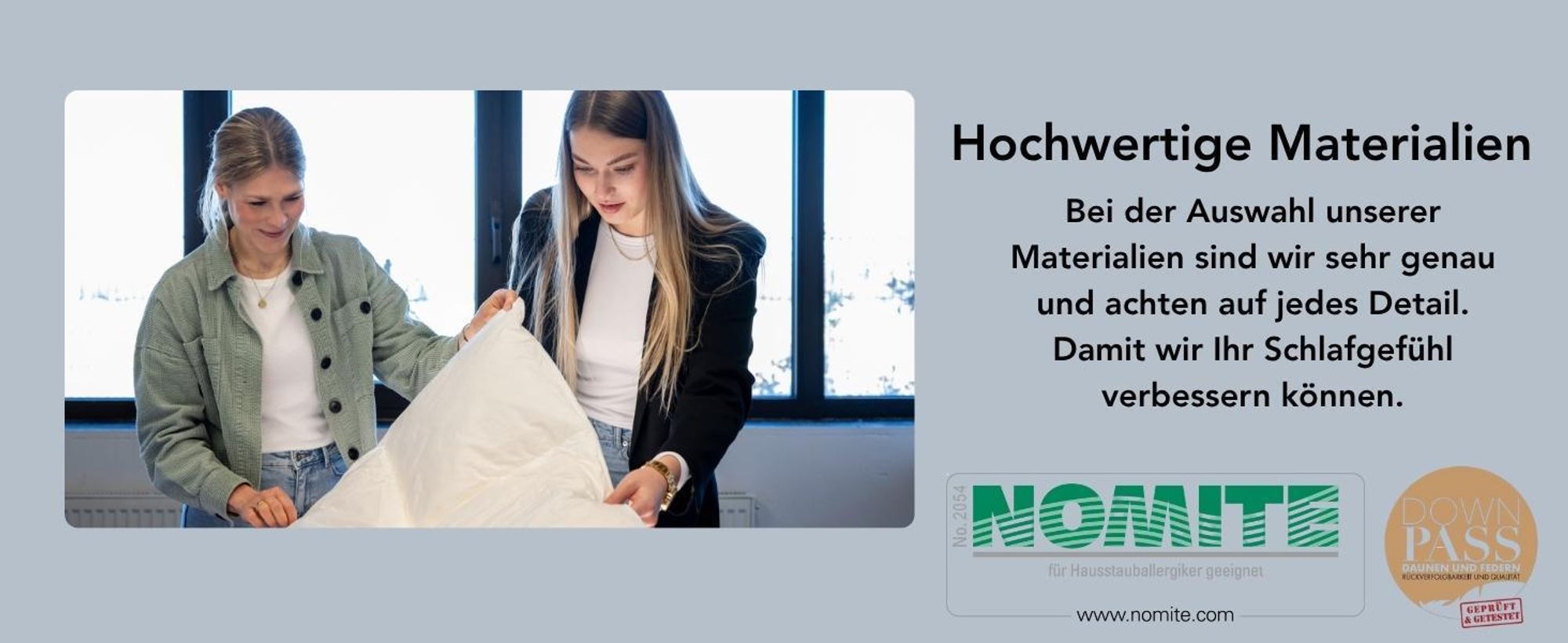 Hochwertige Daunendecke | medium | 155 x 220 cm | 90% Daunen / 10% Federn | Füllgewicht: 670g | XDREAM Nature