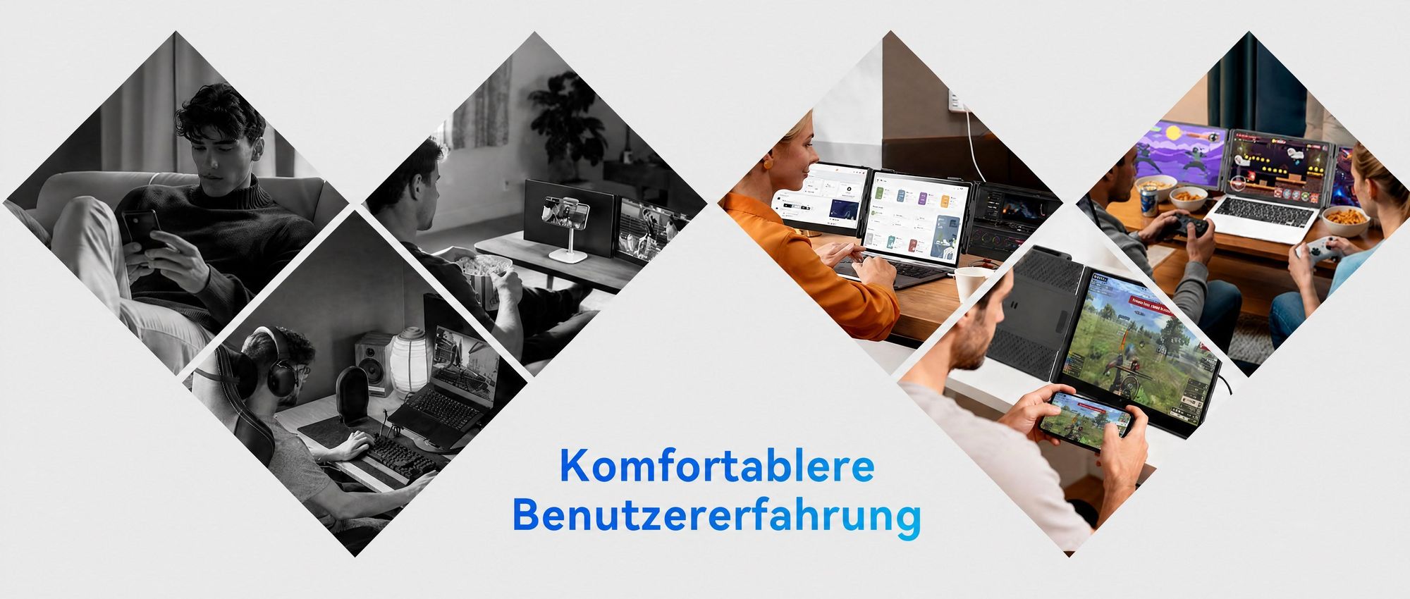 Prenosný monitor Blackview DCM6 14", monitor s dvoma obrazovkami pre notebooky, ultratenký, FHD, pre notebooky s uhlopriečkou 13,3" – 17,3", otočný o 180°, kompatibilný s Windows/Mac/Android