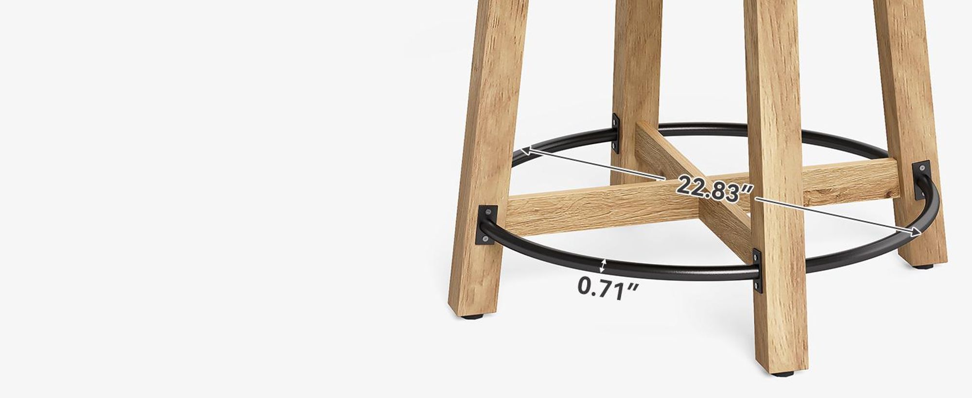 Tribesigns Moderner Esstisch, 80 cm Küchentisch für kleine Räume, für 2–4 Personen, Mid-Century Modern-Stil für Küche und Esszimmer, Braun